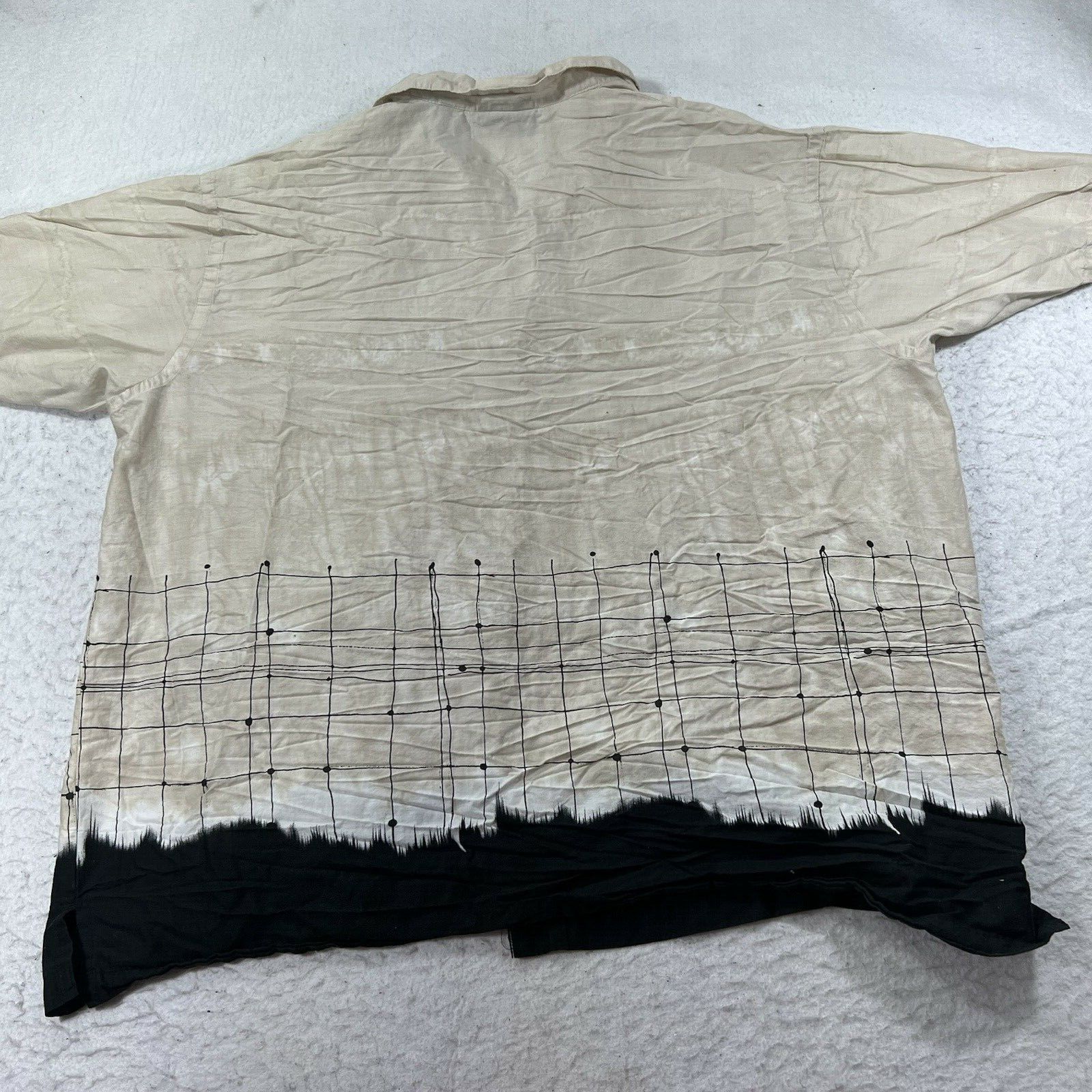 Greg Norman Greg Norman Collection Beige Black Button Front Shirt Size US XL / EU 56 / 4 - 9 Thumbnail