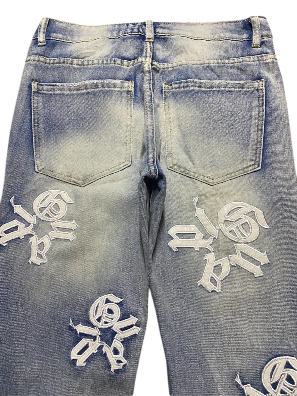 Japanese Brand Crazy Wash Japanese Brand Chrome heart Style Slim Fit Jeans Size US 30 / EU 46 - 4 Thumbnail