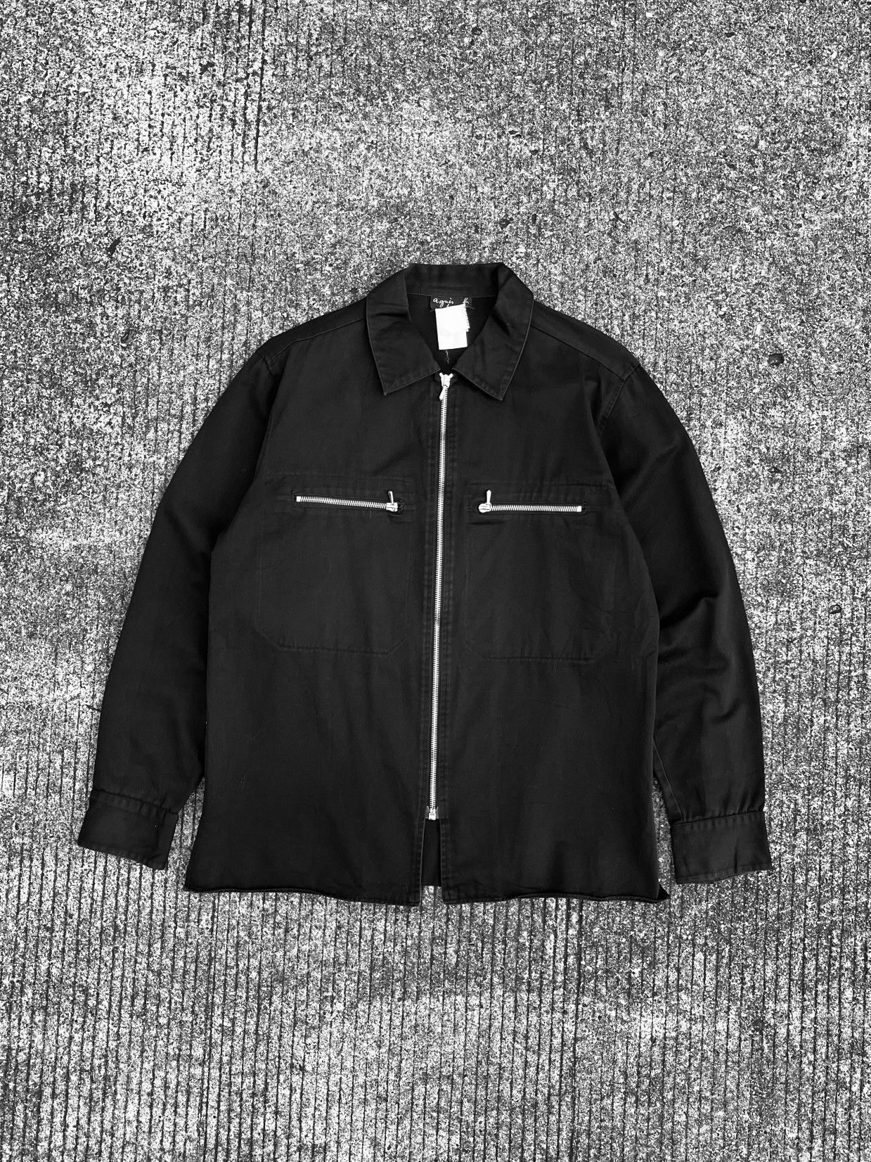 agnes b. Agnes b. Homme Multi Zipper Black Cotton Jacket Size US M / EU 48-50 / 2 - 1 Thumbnail