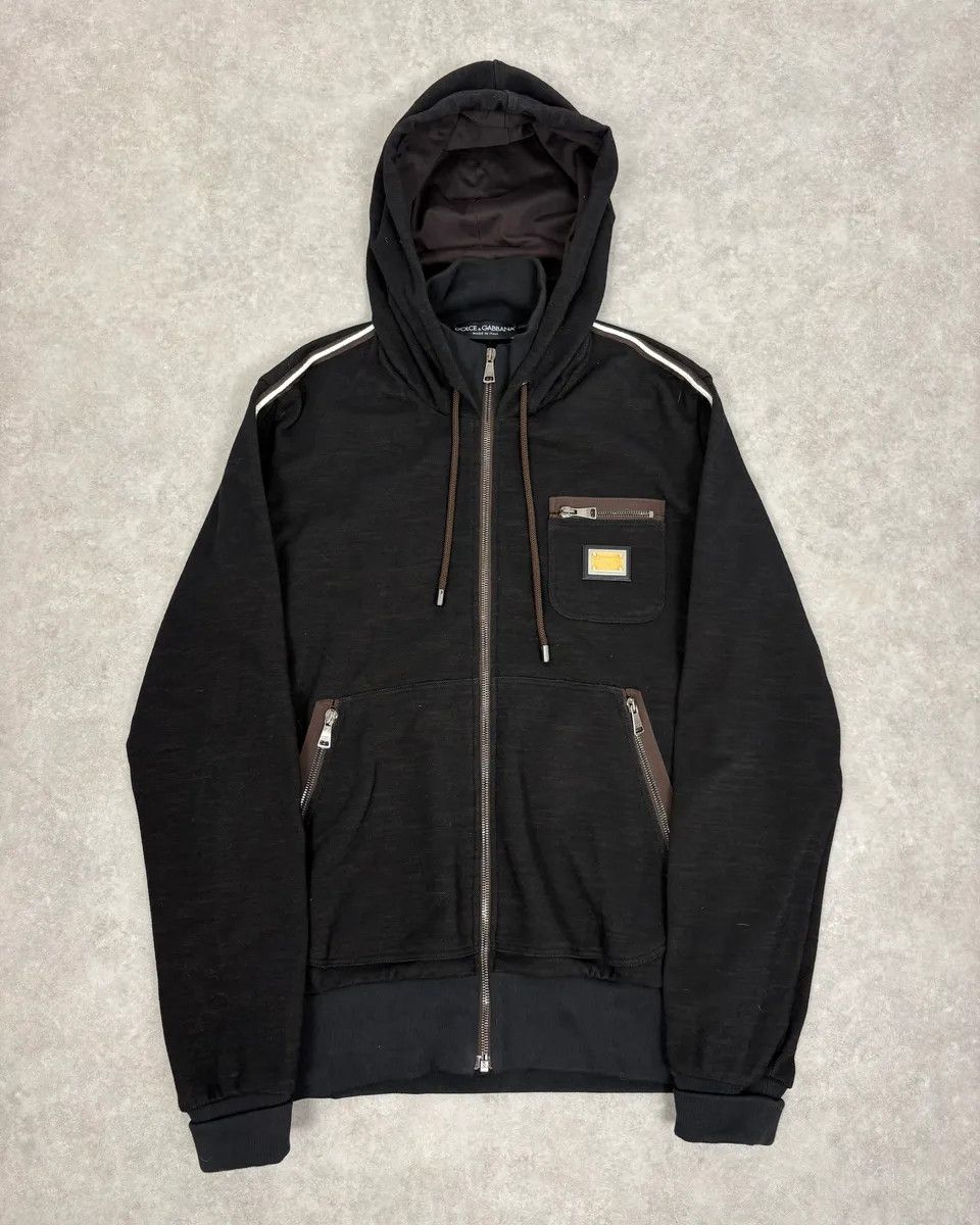 Dolce & Gabbana 2010s Dolce & Gabbana Black Classic Zip-up Hoodie Size US M / EU 48-50 / 2 - 1 Thumbnail