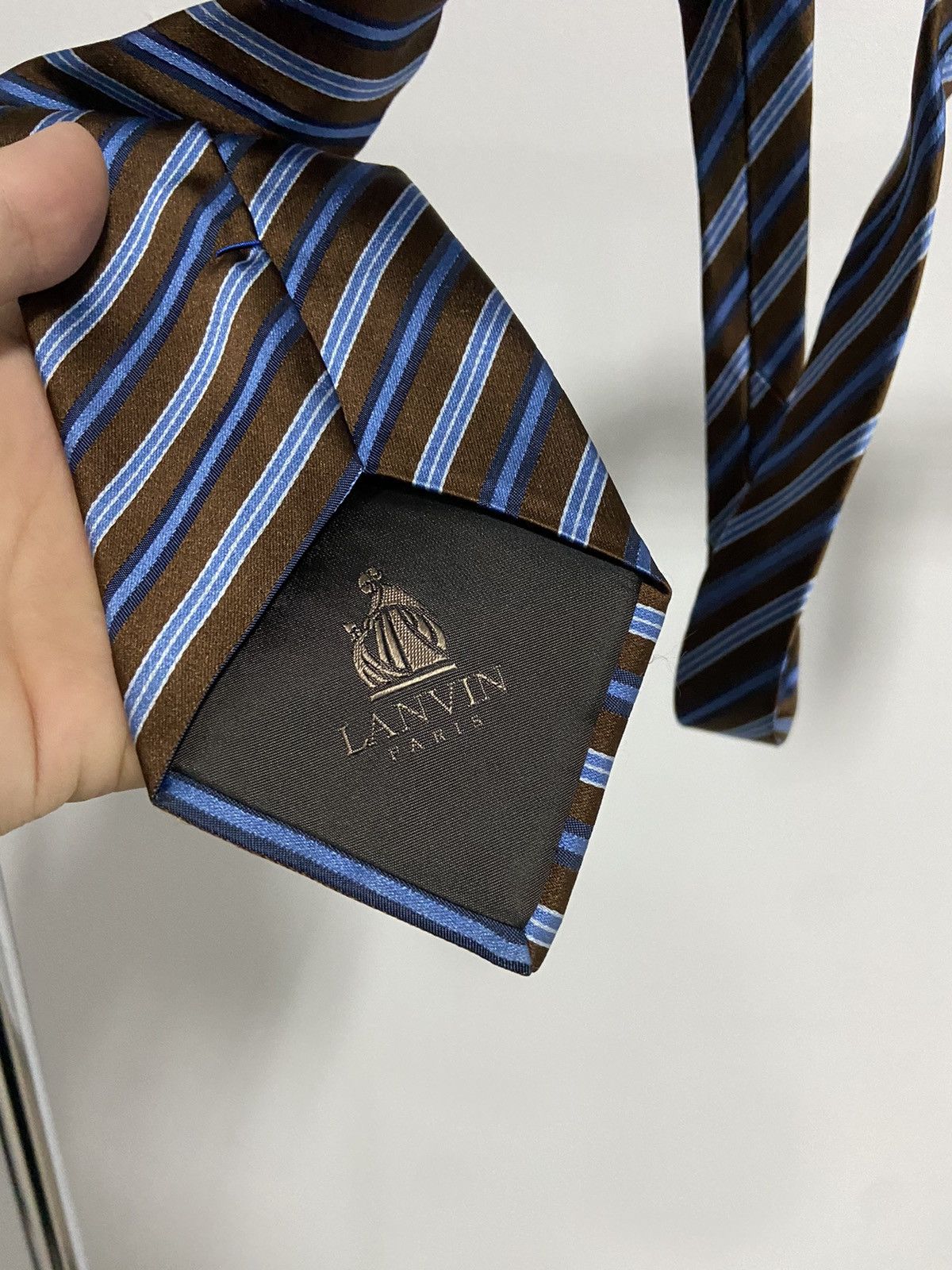 Lanvin × Vintage Lanvin Paris Tie Vintage Luxury Made in Italy overprint Size ONE SIZE - 5 Thumbnail