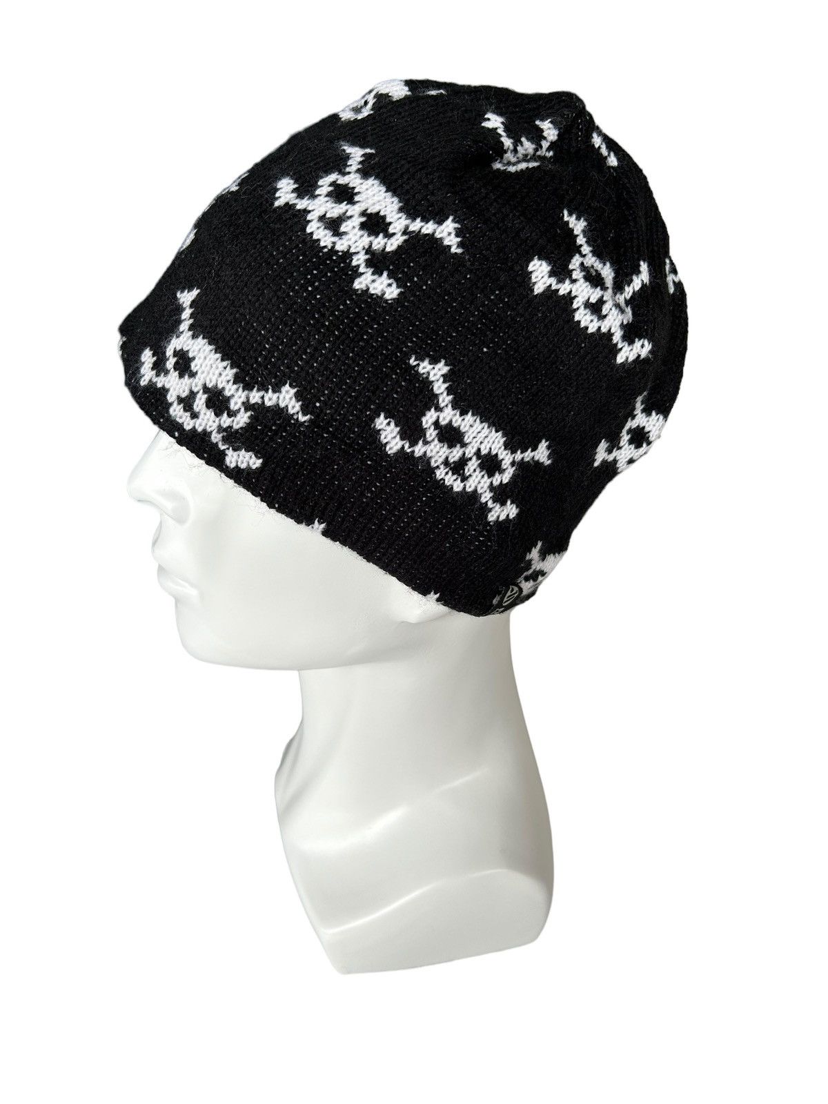 14th Addiction × Le Grande Bleu (L.G.B.) Skull Punk Bondage Overprint Beanie Hats☠️ Size ONE SIZE - 1 Thumbnail