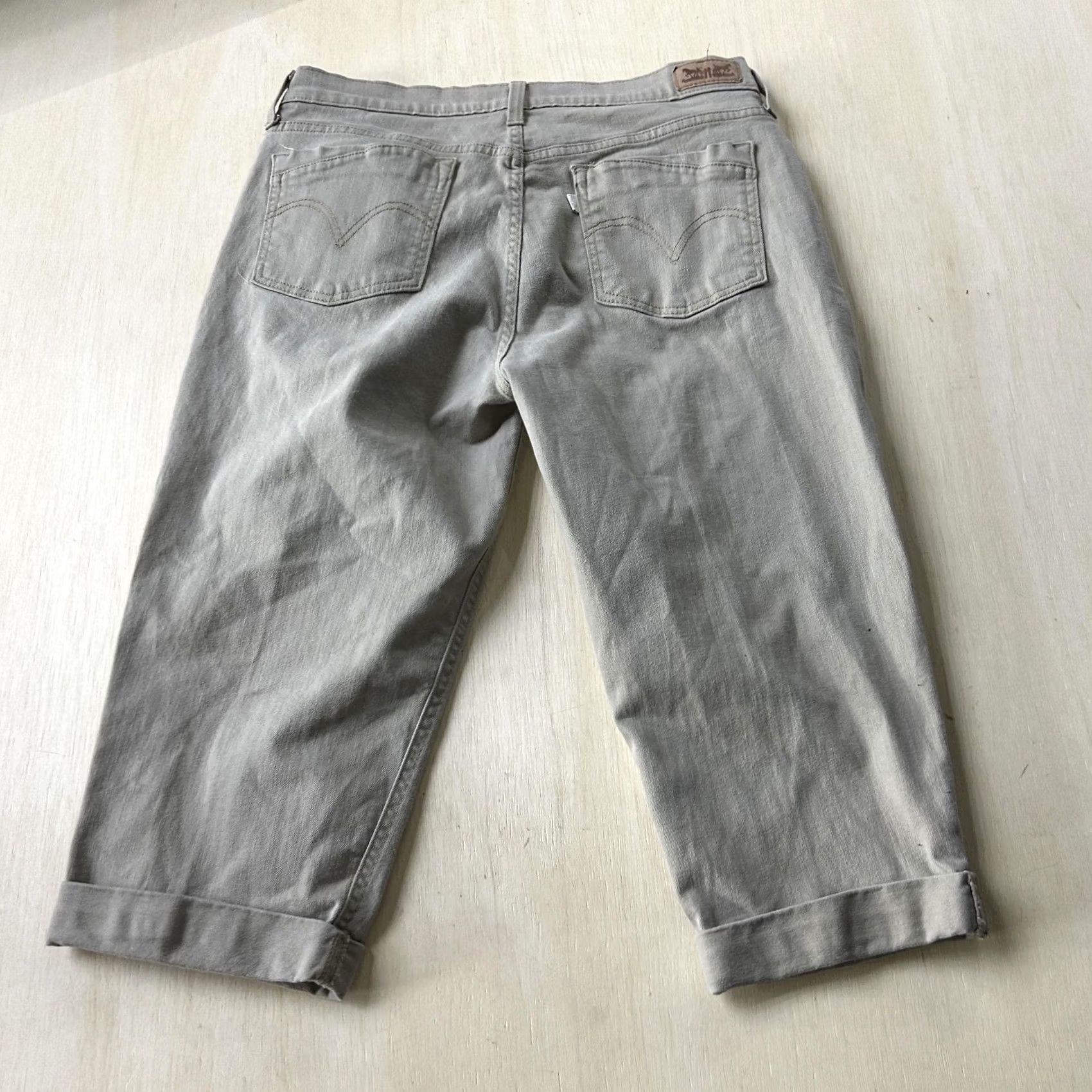Levi's Levi's Mid Rise Stretch Capri Jeans Womens 12 Light Beige Denim Casual Pants Size 34" / US 12 / IT 48 - 5 Thumbnail