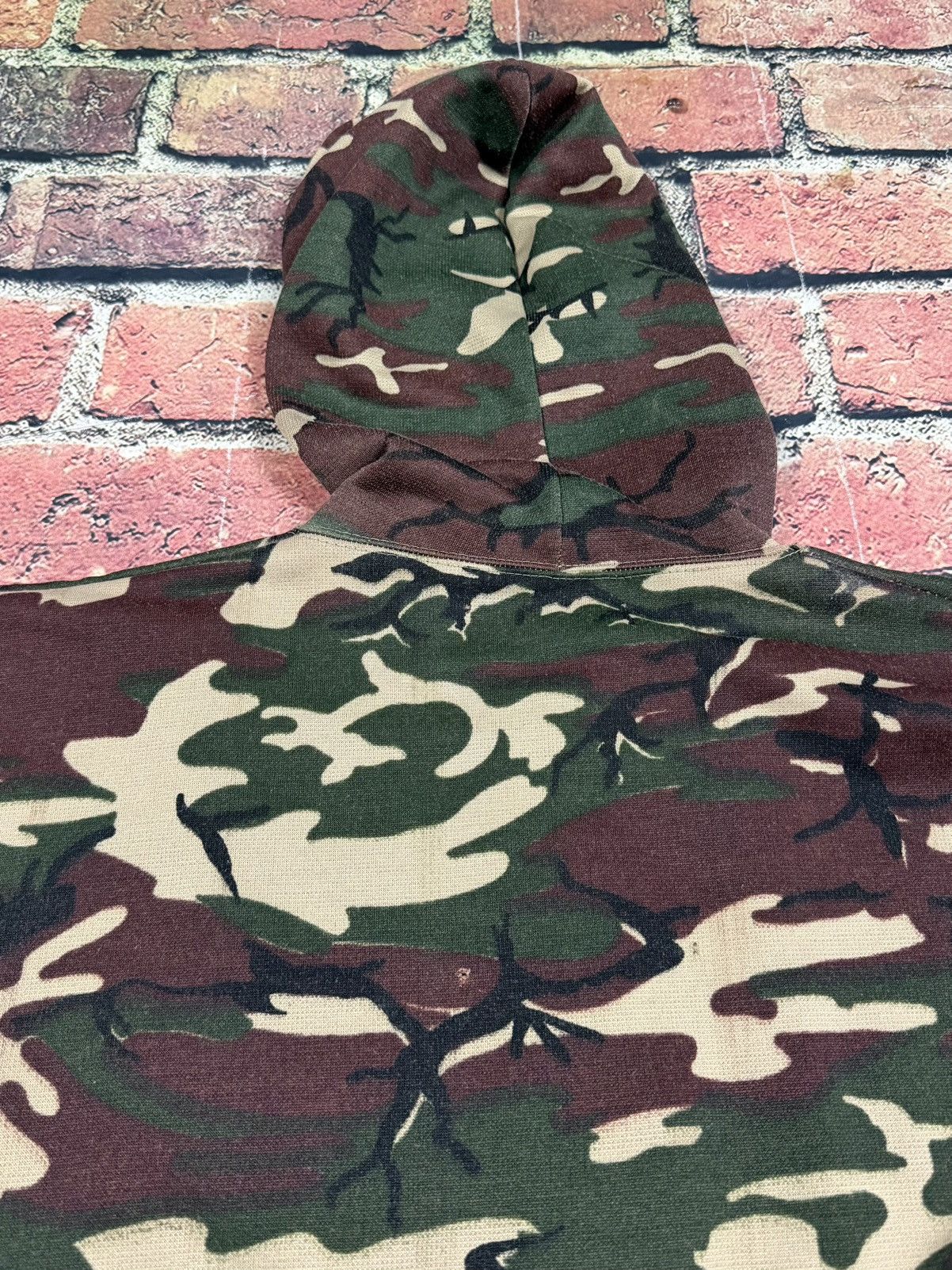 Other Vintage Camo Zip Up Hoodie Thermal Lined Sweatshirt Blank Size US L / EU 52-54 / 3 - 11 Thumbnail