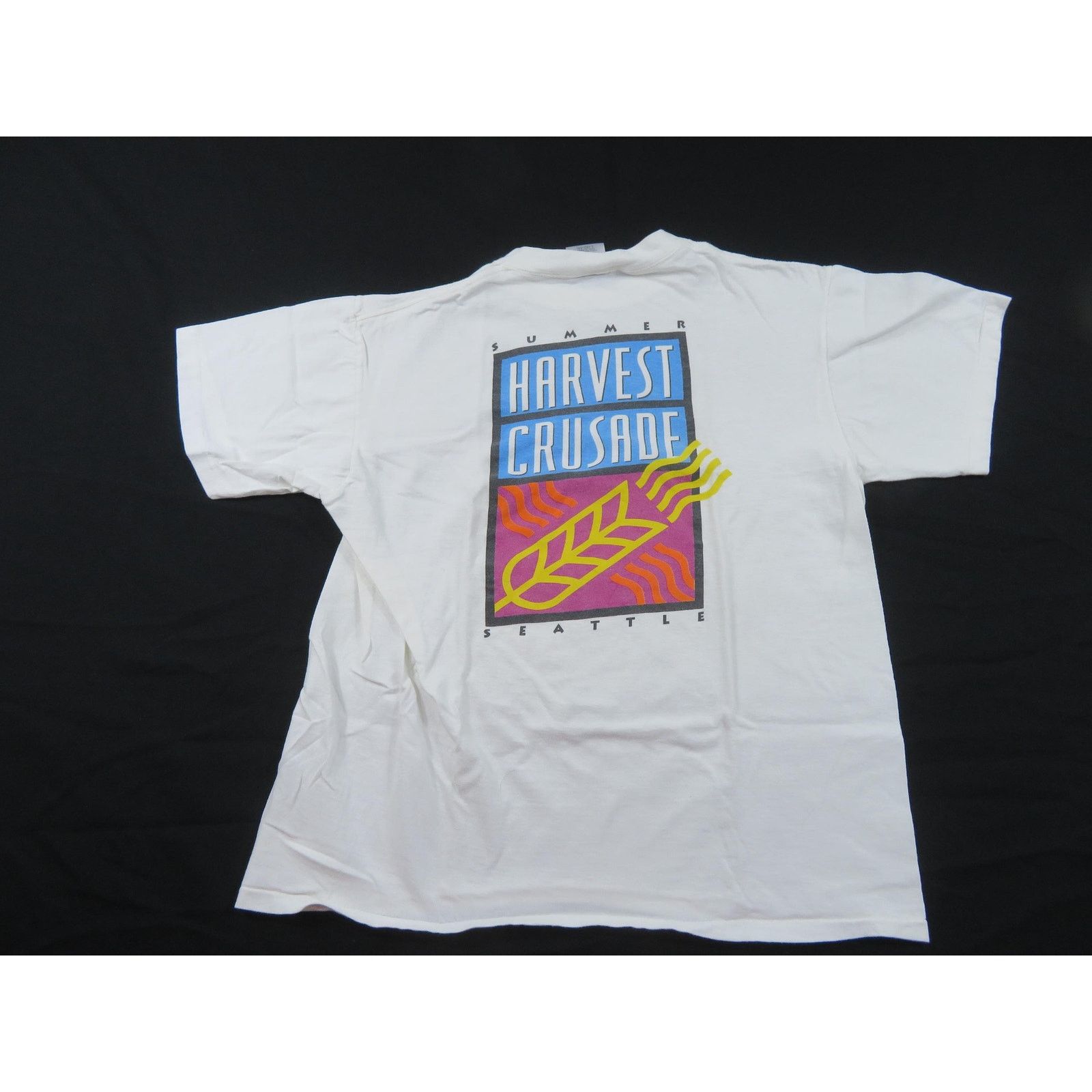 Other Harvest Crusade Seattle T-Shirt Double Sided White L 1990s Size US L / EU 52-54 / 3 - 4 Thumbnail