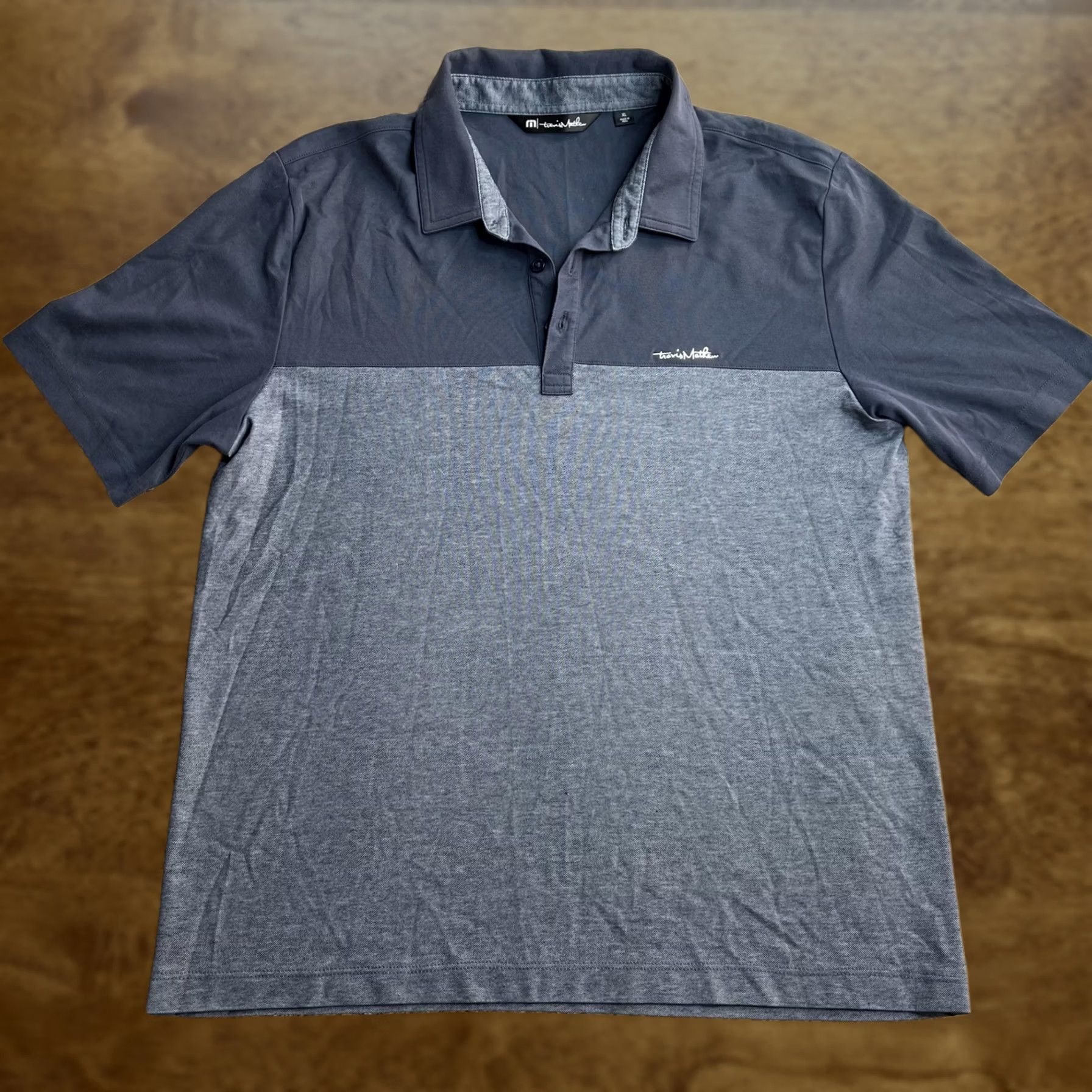 TravisMathew TravisMathew Polo Shirt Mens XL Gray Colorblock Golf Top Short Sleeve Casual Size US XL / EU 56 / 4 - 1 Thumbnail