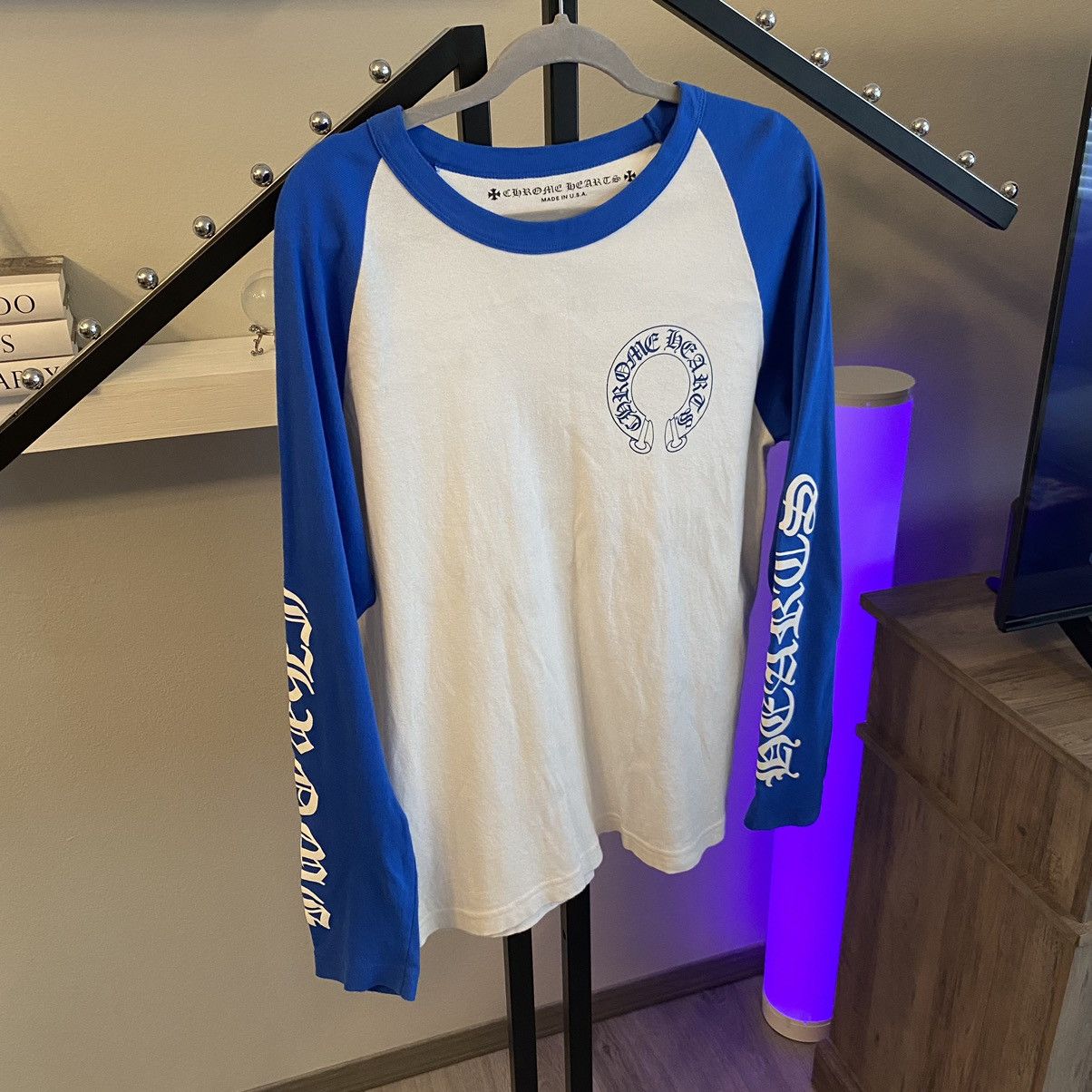 Chrome Hearts Chrome Hearts CH Baseball Shirt White/Blue