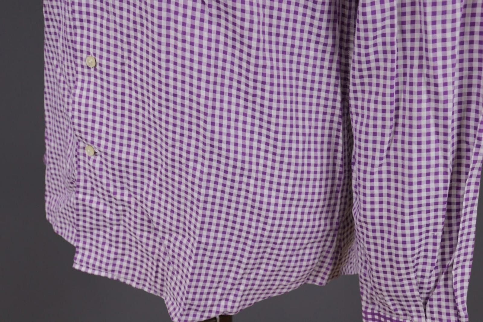 Etro Etro Milano Slim Fit Purple Check Button Down Shirt Size 40 Size US M / EU 48-50 / 2 - 11 Thumbnail