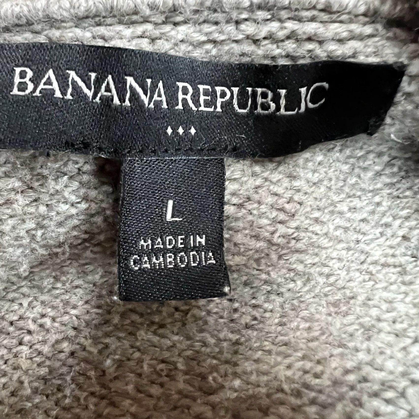 Banana Republic Banana Republic Quarter Zip Knit Sweater Beige Men’s Size L Cotton Size US L / EU 52-54 / 3 - 5 Thumbnail