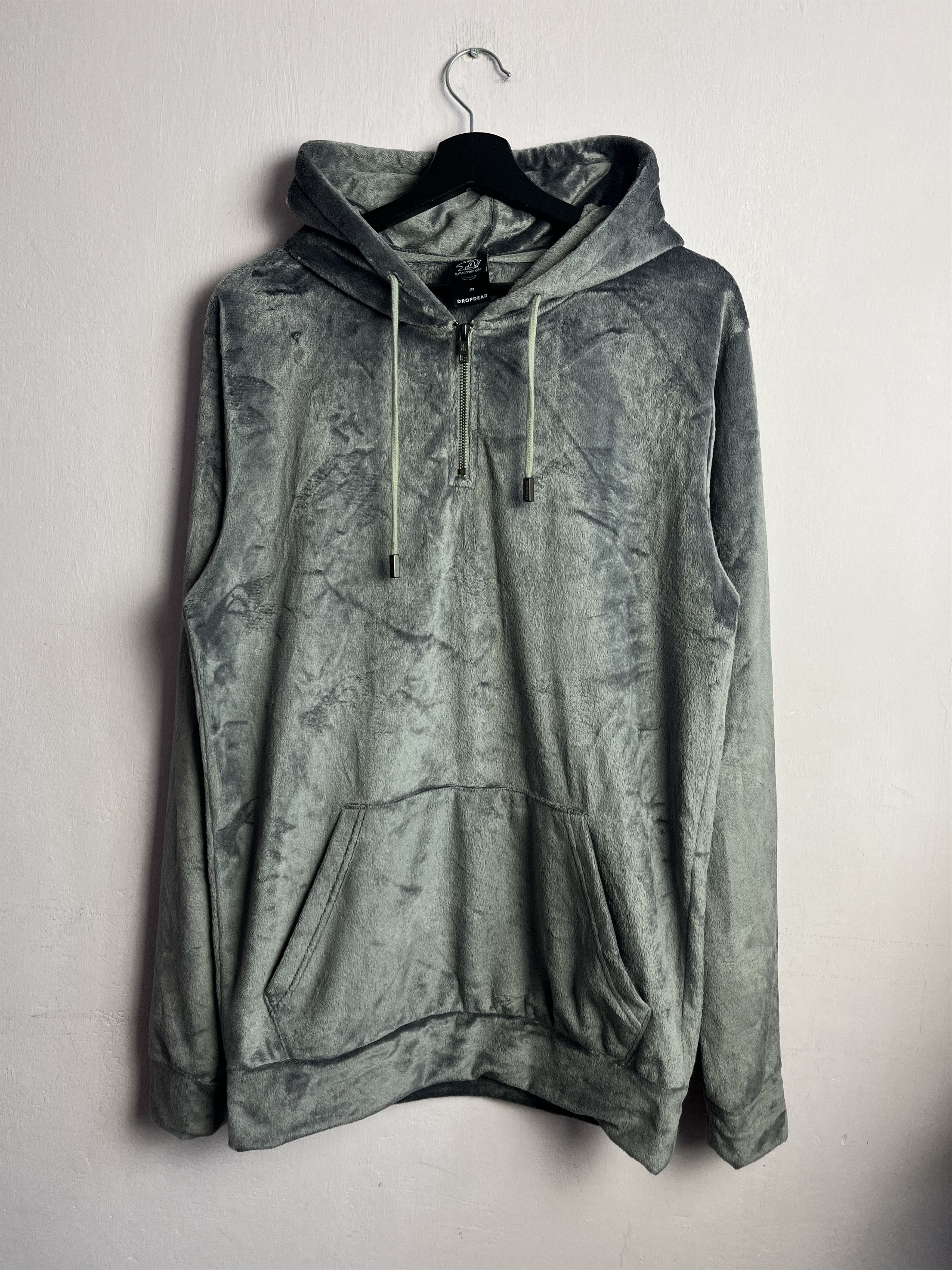 Drop Dead Drop Dead Clothing Streetwear Drop Dead X Sonic 1 4 Zip Hoodie Fleece Gray Size M Grailed