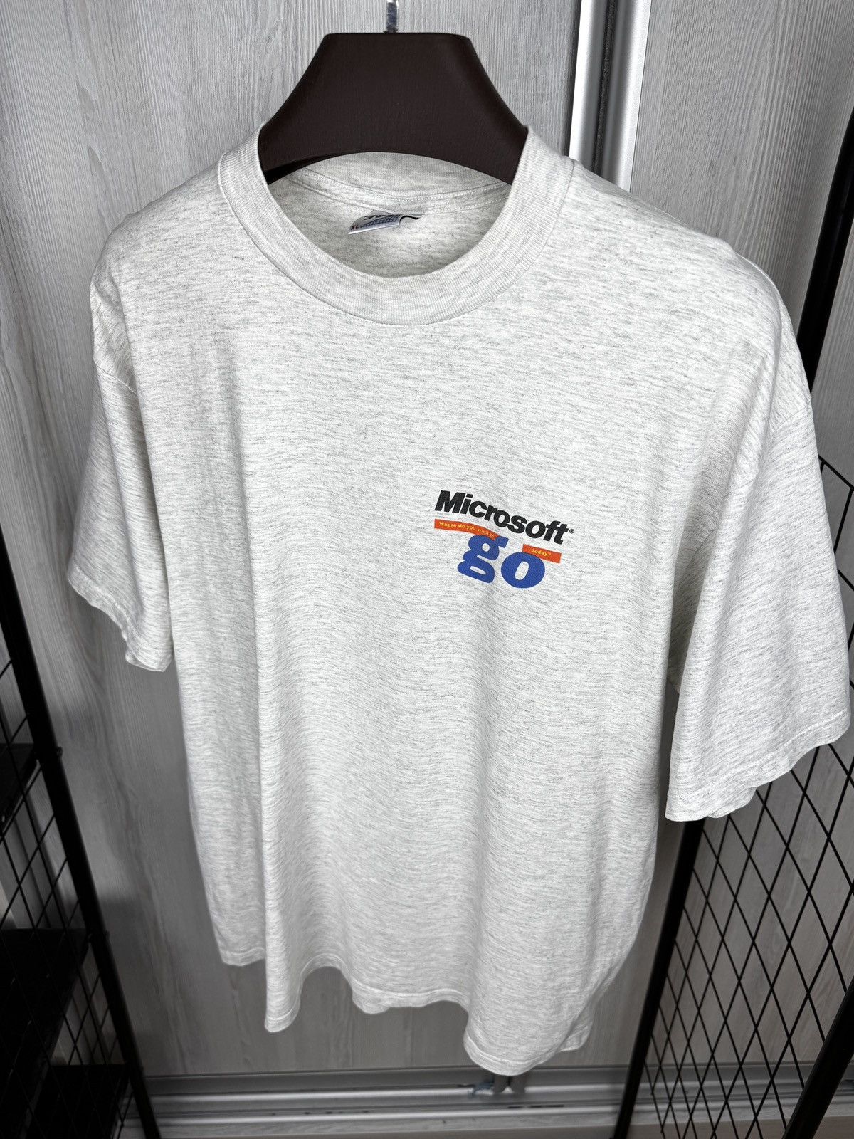 Jerzees Jerzees Vintage 90s Microsoft GO grey rare tee shirt Size US XL / EU 56 / 4 - 7 Thumbnail