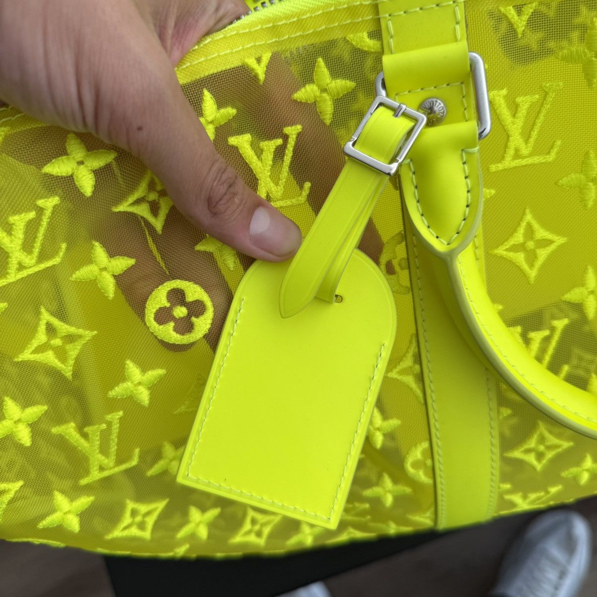 Louis Vuitton Louis Vuitton Keepall Bandouliere Yellow Mesh 50 Size ONE SIZE - 15 Thumbnail