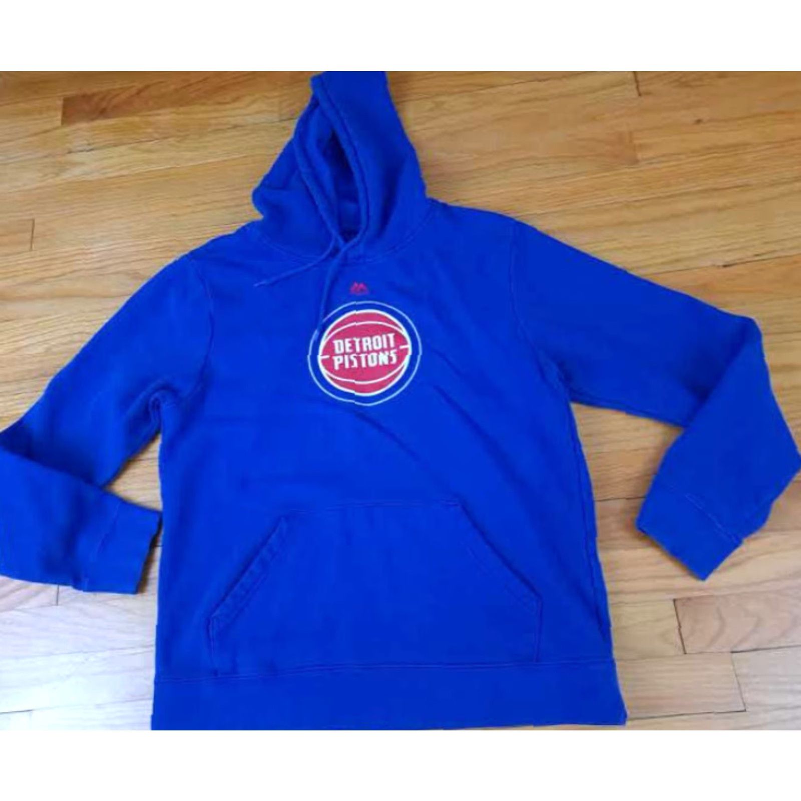 Vintage VINTAGE Majestic Detroit Pistons Basketball Hooded Sweatshirt M Blue 90s Sports Pullover Mens Womens Unisex Adults Hoodie Size M Size US M / EU 48-50 / 2 - 3 Thumbnail