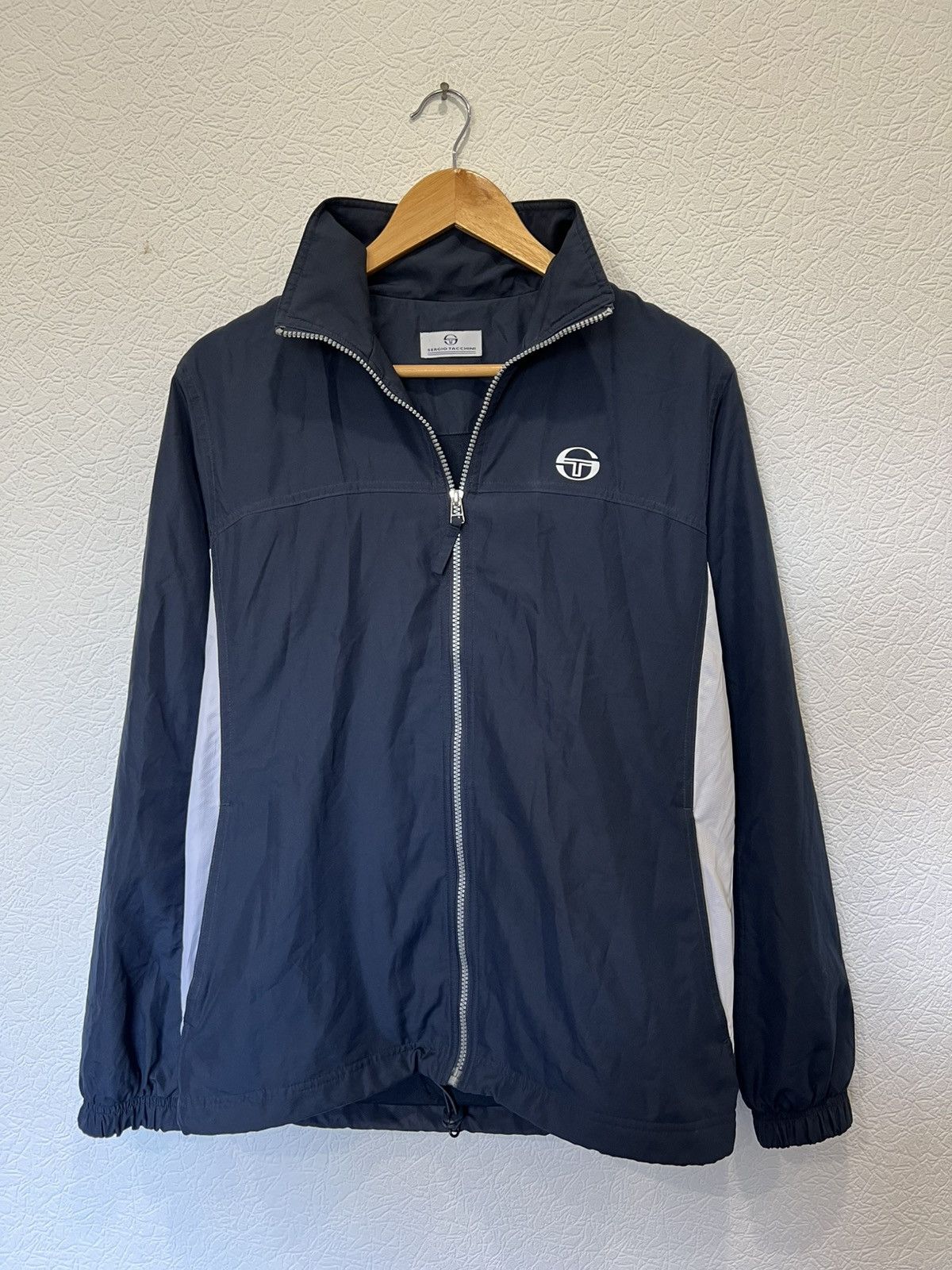 Sergio Tacchini Sergio Tacchini Vintage Blue Track Zip 90s Nylon Top Size US S / EU 44-46 / 1 - 1 Thumbnail