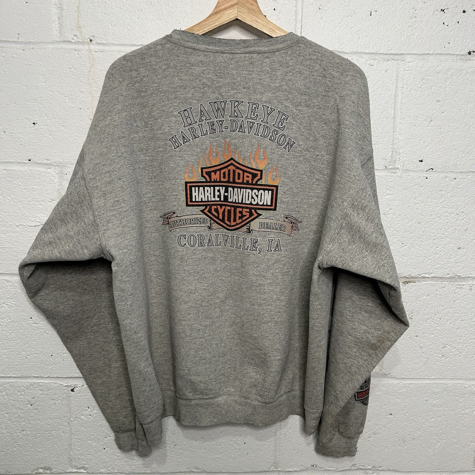 Harley Davidson Vintage Harley-Davidson Crewneck Chains Sleeve-Hit “Grey” Size US L / EU 52-54 / 3 - 2 Thumbnail