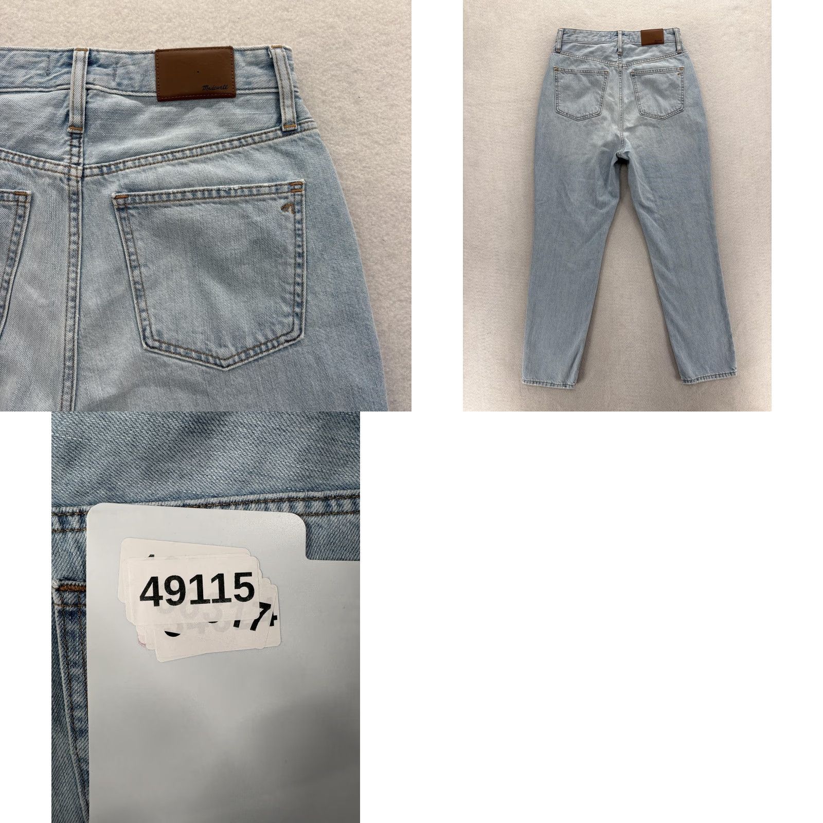 Madewell VINTAGE Madewell Curvy Perfect High Rise Jeans Womens 27 Blue Light Wash Tapered 5-Pocket Denim 100% Cotton Relaxed Fit Adult Womens Size 27" / US 4 / IT 40 - 9 Thumbnail