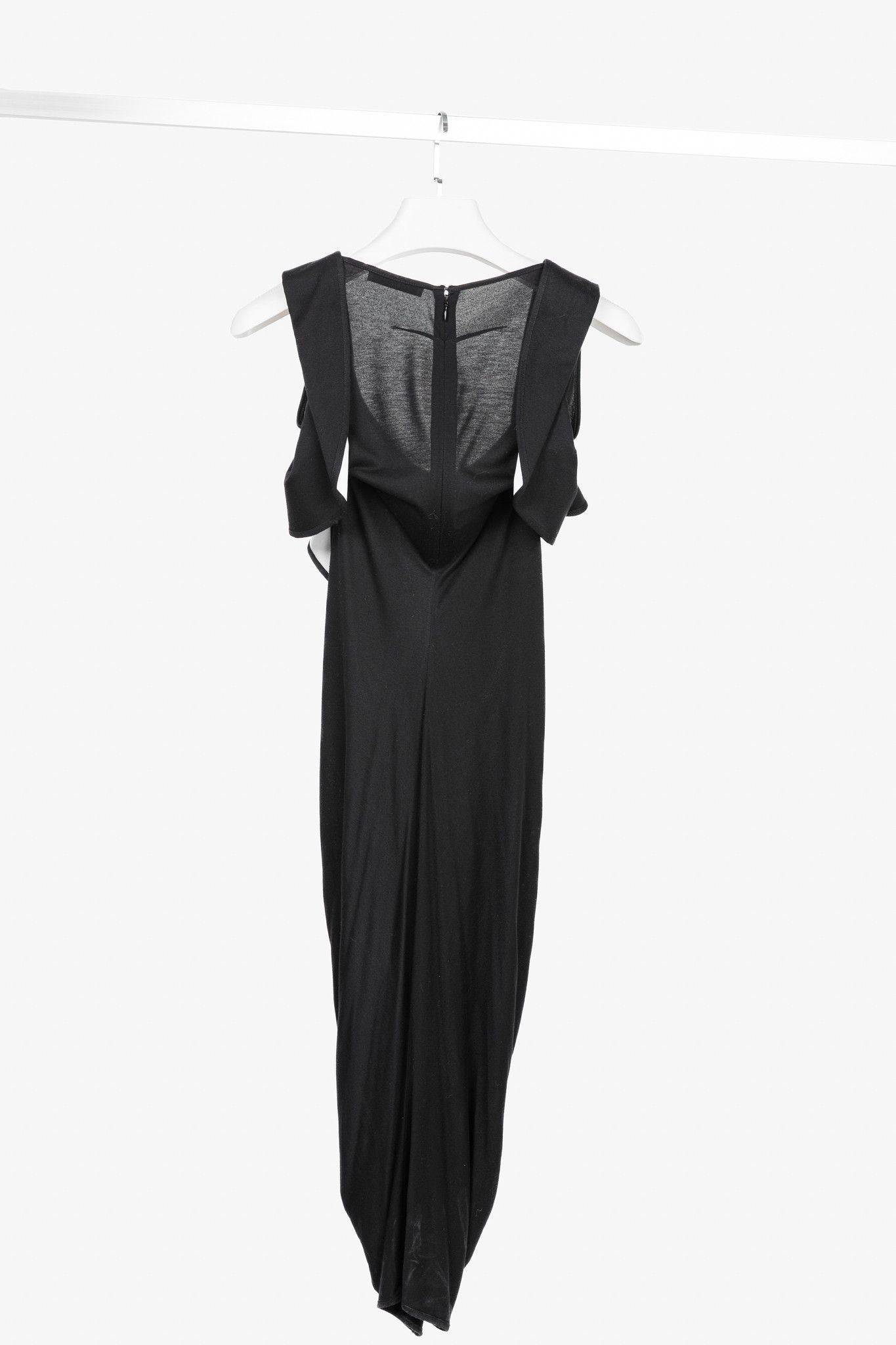 Givenchy Givenchy PF/13 Black Ruffle Jersey Sleeveless Dress Size M / US 6-8 / IT 42-44 - 2 Thumbnail
