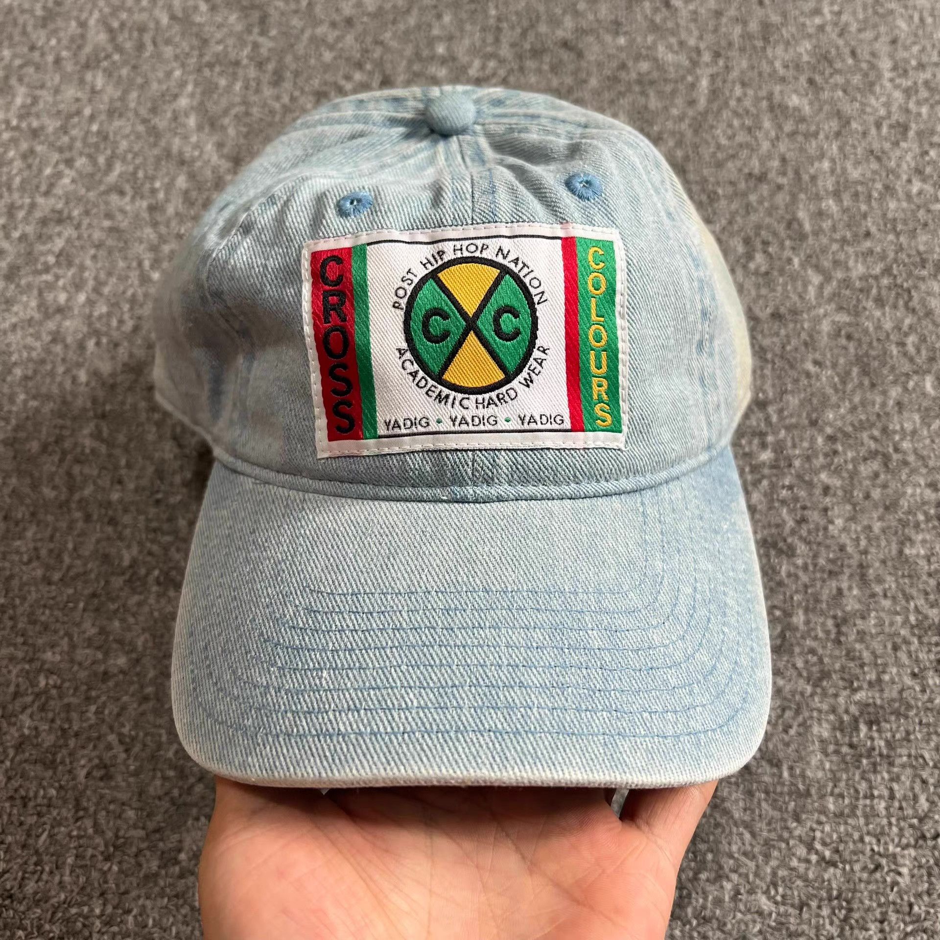 Cross Colours Cross ColoursWashedEmbroidered Curved Brim Baseball Cap Q7 Size ONE SIZE - 1 Thumbnail