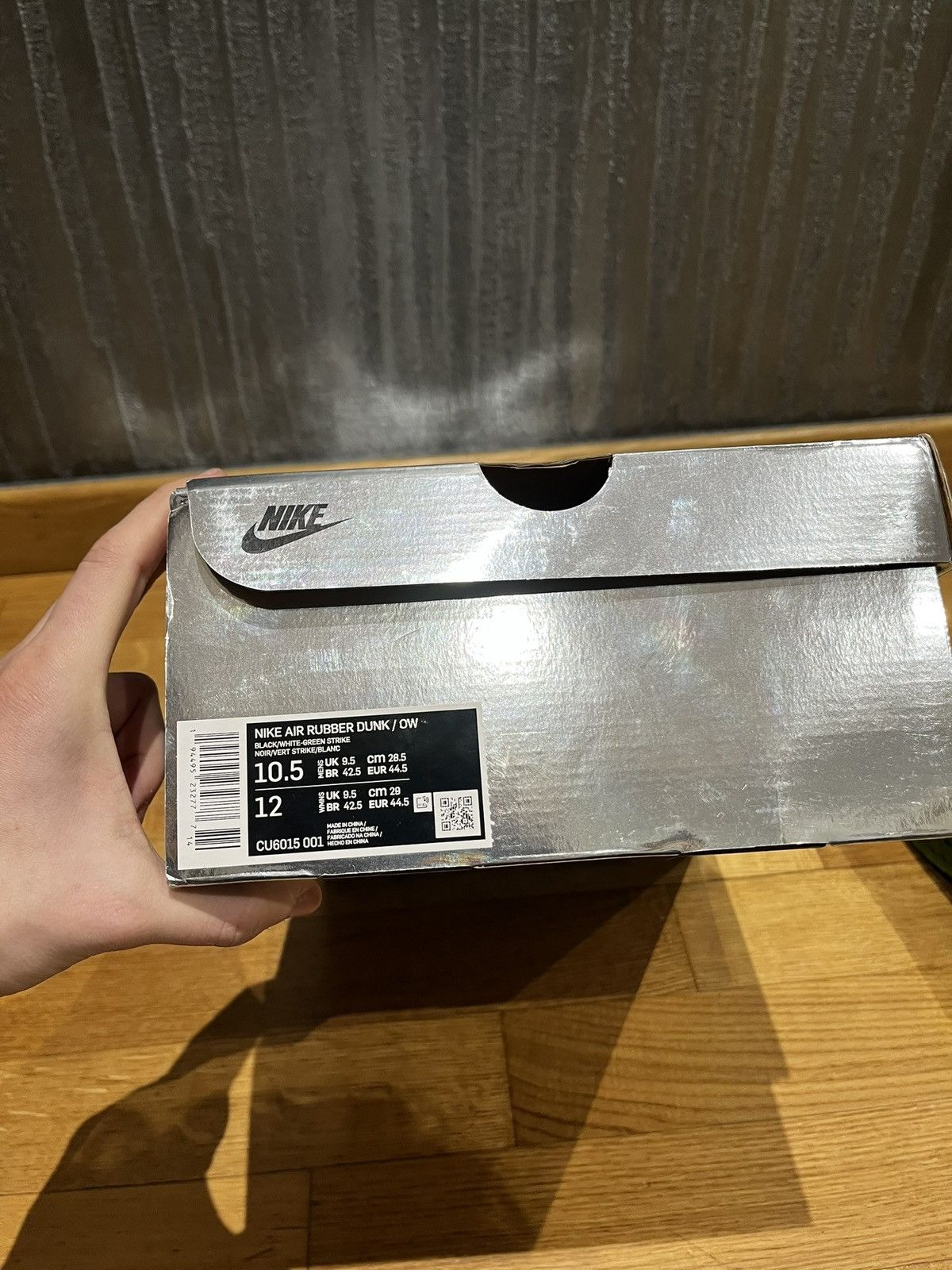 Nike × Off-White Rubber dunk Green Strike Off White Size US 11.5 / EU 44-45 - 11 Thumbnail