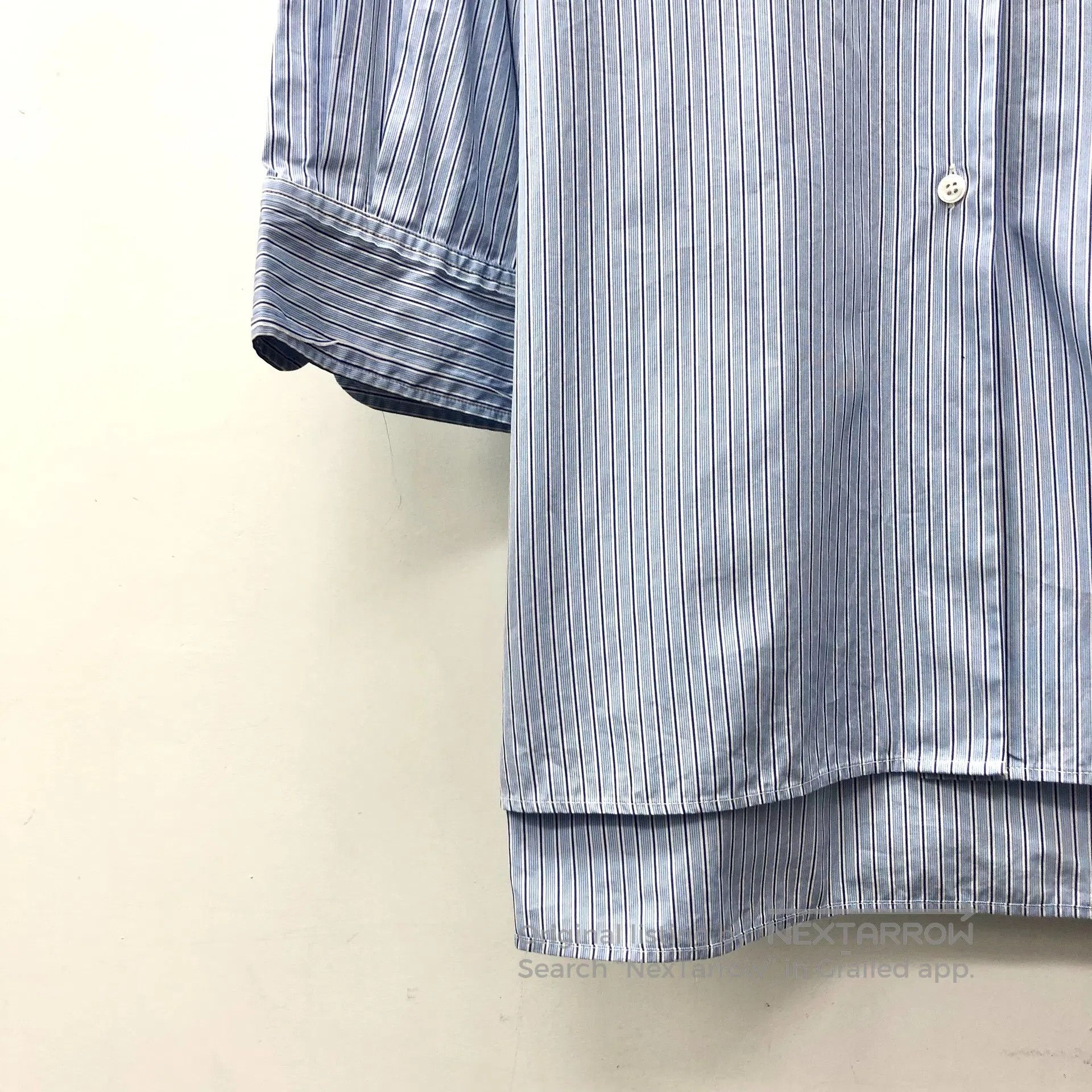 Maison Margiela Maison Margiela Blue Striped Cotton Collar Single-Breaste Size XS / US 0-2 / IT 36-38 - 4 Thumbnail