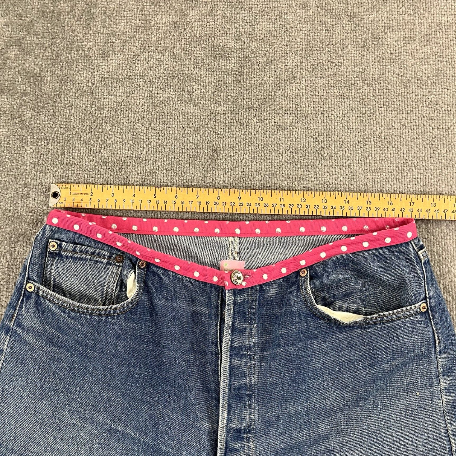 Levi's VINTAGE LEVIS Molly B. Jeans Womens XL 34x26 Cropped Blue Denim USA 90s Womens Size 40" / US 18 - 5 Thumbnail