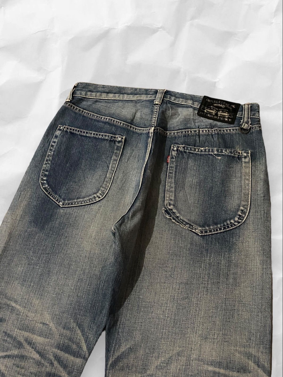 Japanese Brand Vintage Japan Nitraid Sand Blasted Wash Flare Jeans Denim Size US 35 - 10 Thumbnail