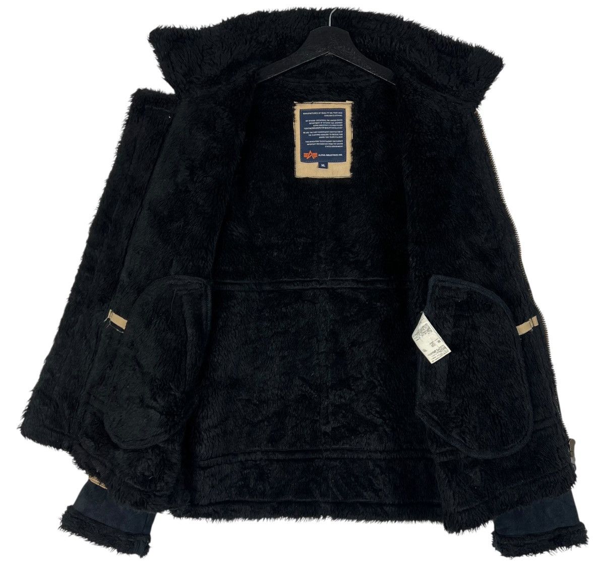 Alpha Industries Vintage Alpha Industries Suede Shearling Aviator Jacket B-3 Size US XL / EU 56 / 4 - 3 Thumbnail