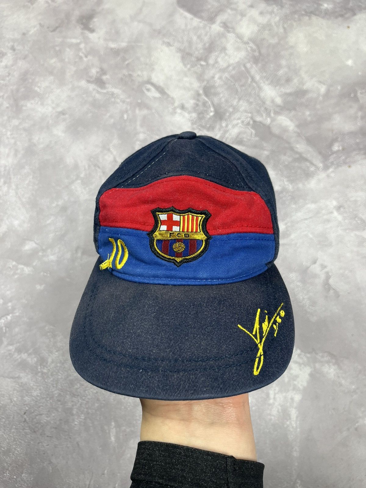 Vintage Barcelona Cap Messi 10 Autographed