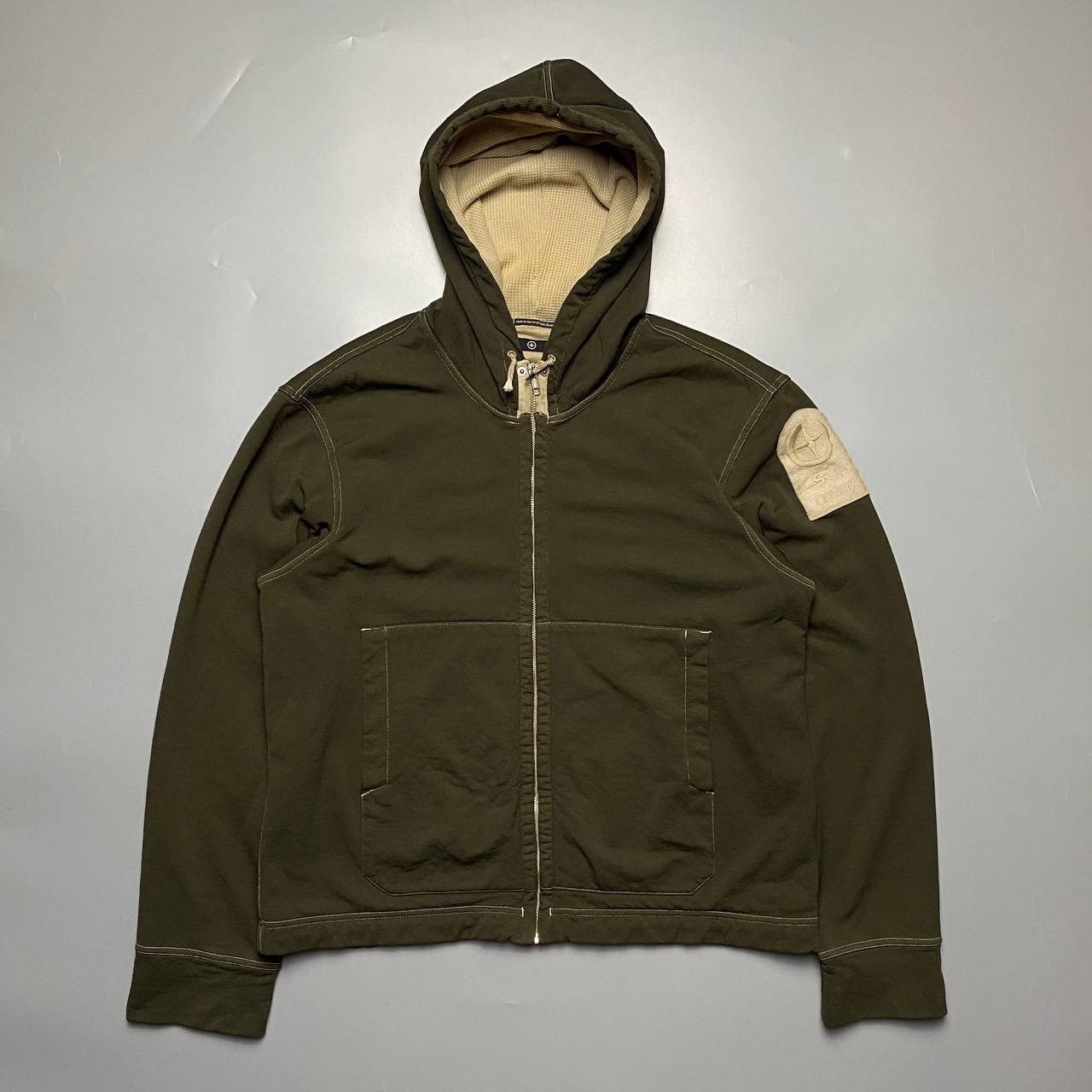 Stone Island Vintage 2005 Stone Island Denims Zip Up Hoodie Size US XL / EU 56 / 4 - 1 Thumbnail