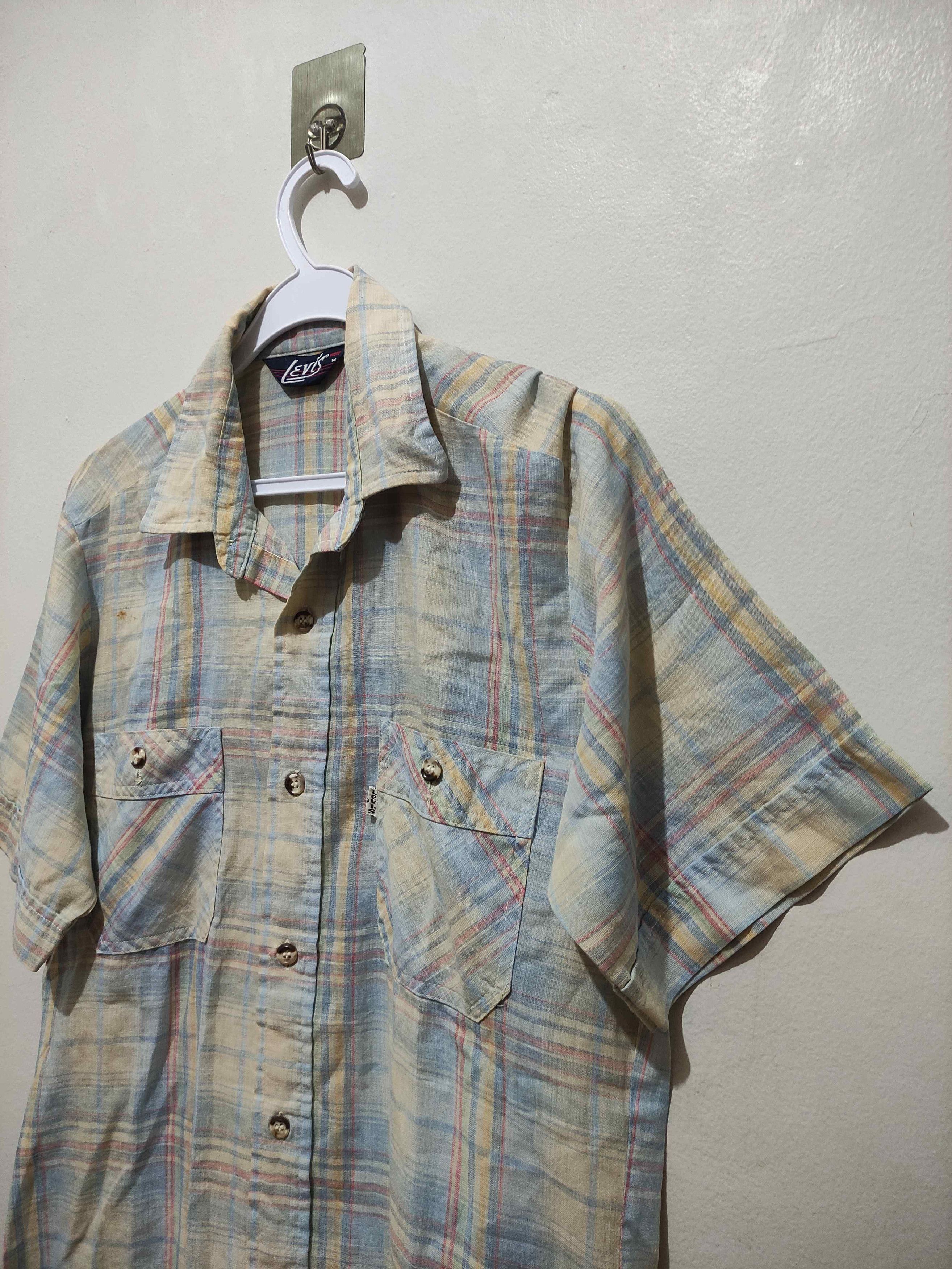 Levi's Vintage 70s Levis White Tab Button Up Shirt Size US M / EU 48-50 / 2 - 12 Thumbnail
