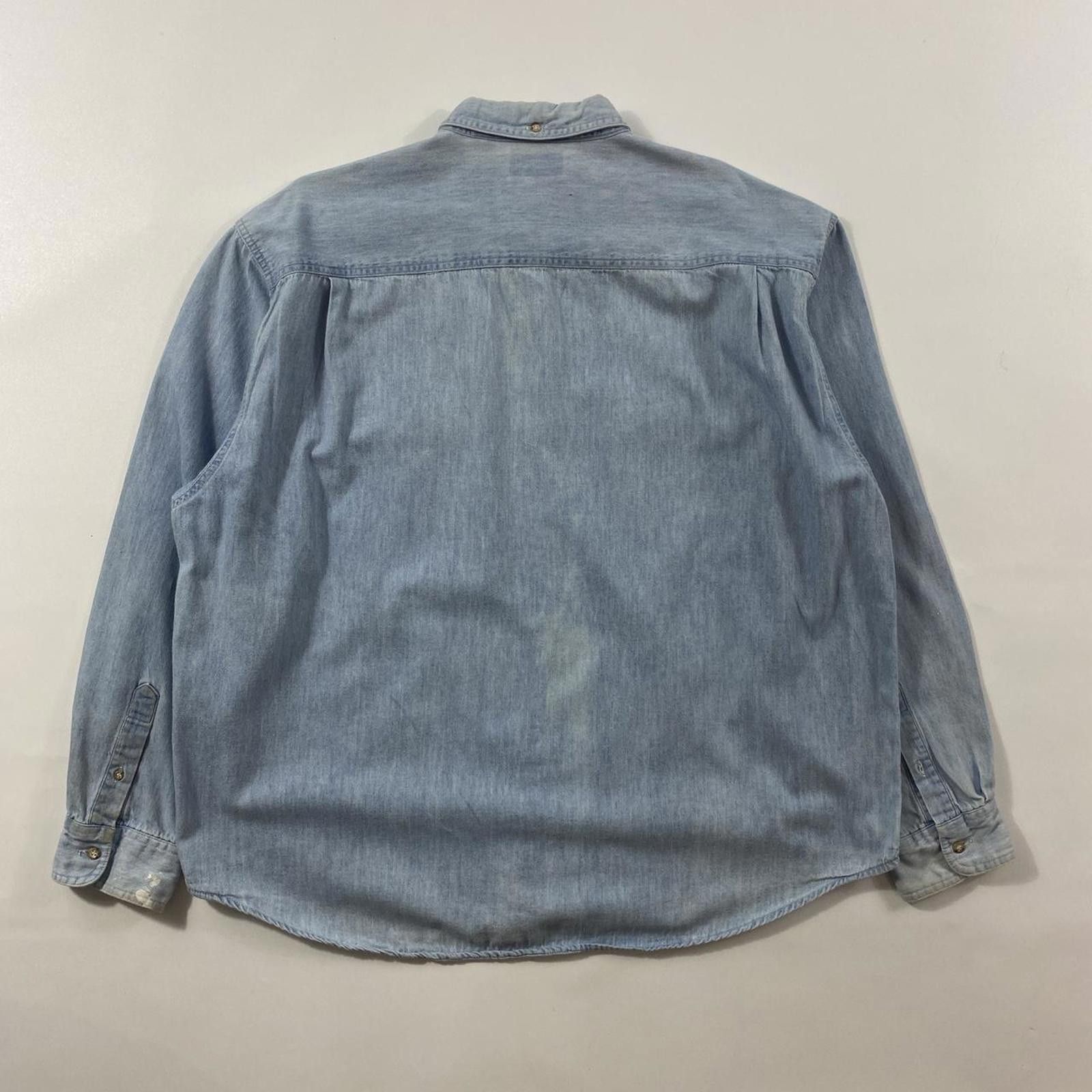 Vintage Vintage 90d Denim Shirt Size US XL / EU 56 / 4 - 2 Thumbnail