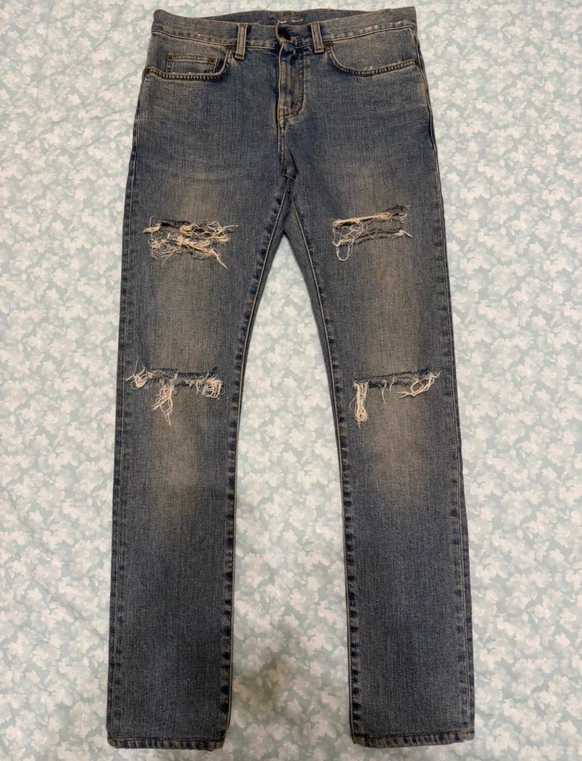 Saint Laurent Paris Saint laurent ysl cut jeans with four knives 2409-Nextarrow Size US 28 / EU 44 - 1 Thumbnail