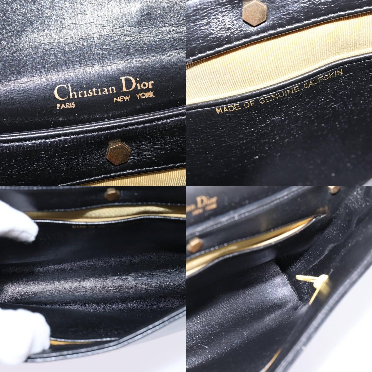 Dior DIOR Shoulder Bag Leather Black Gold Size ONE SIZE - 12 Thumbnail