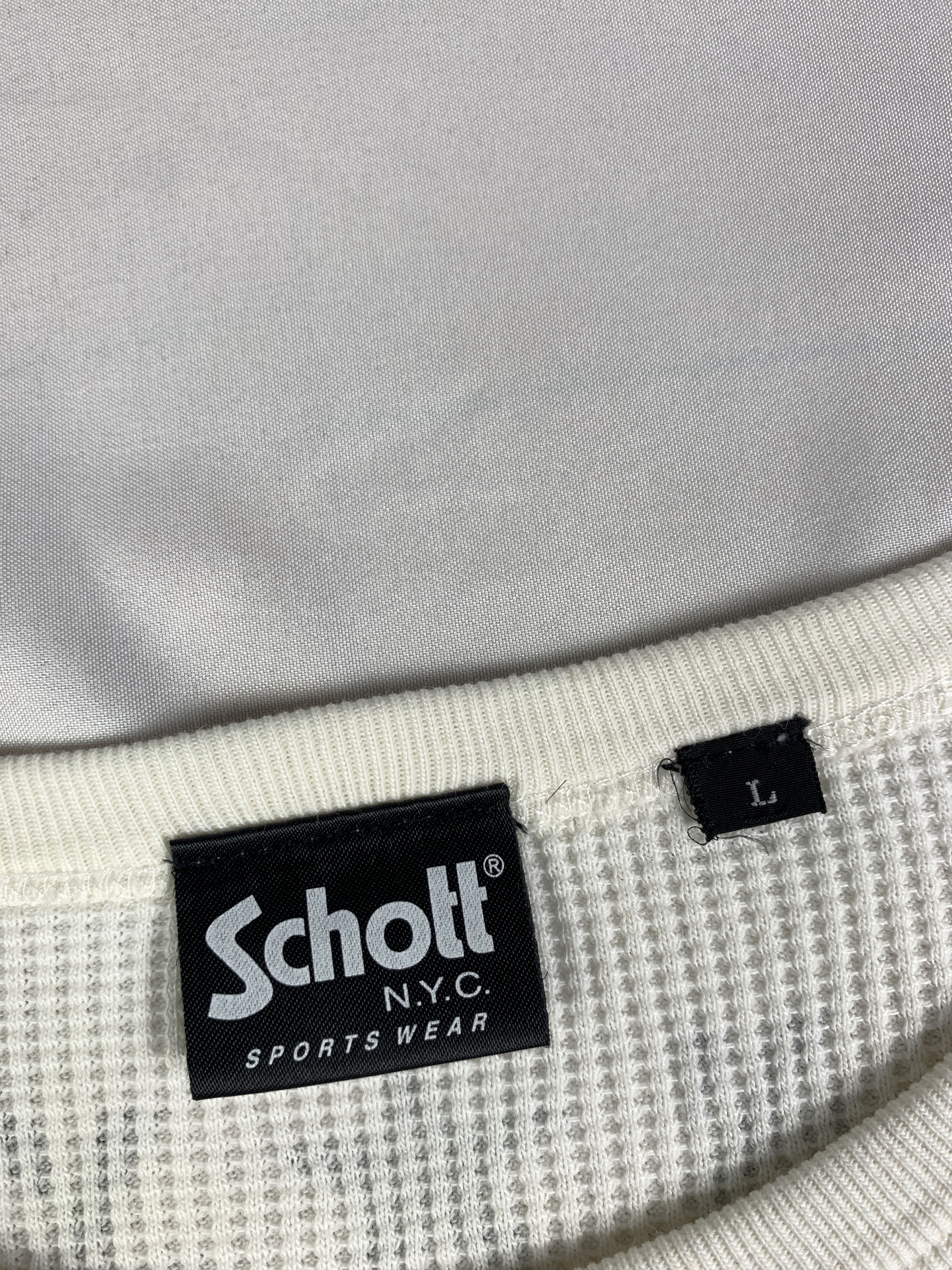Schott Schott NYC White Inner Military Thermal Tee (L) Size L / US 10 / IT 46 - 6 Thumbnail
