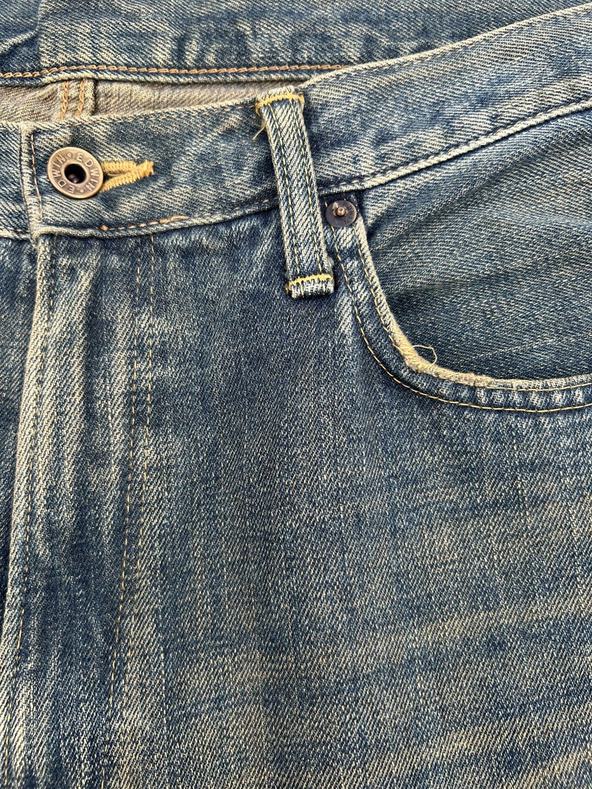 Kapital Vintage Edwin 505 Selvedge Rusty Distressed Denim Jeans Size US 34 / EU 50 - 4 Thumbnail