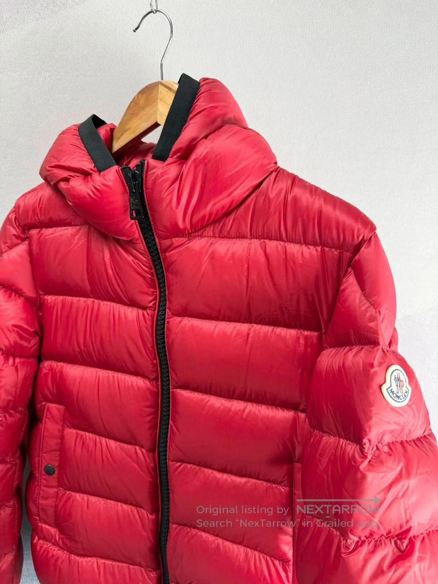 Moncler Moncler Red Logo Placket Letter Down Jacket| Size ONE SIZE - 4 Thumbnail