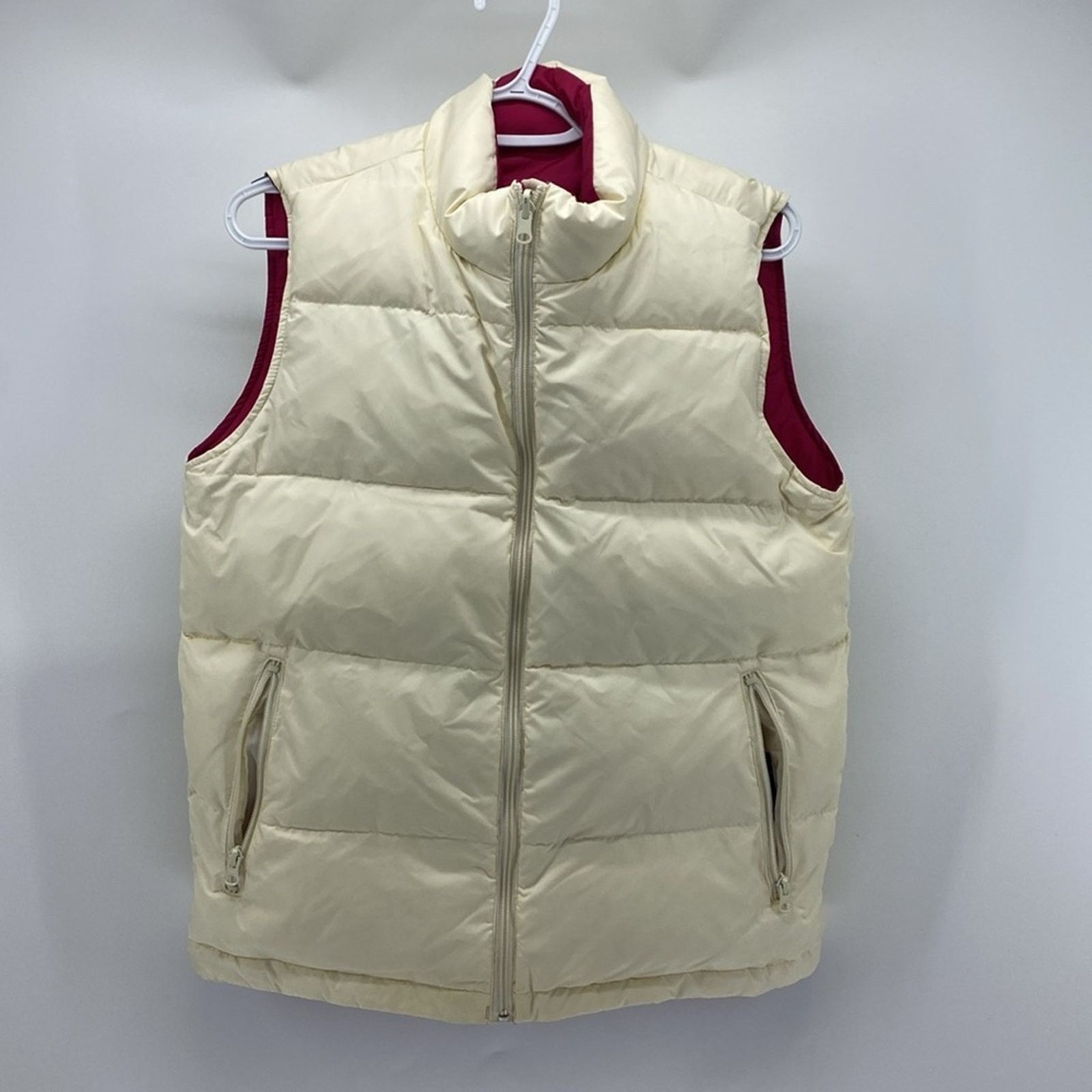 Lands' End Lands End Down filled Vest Reversible Pink White Puffer S Size S / US 4 / IT 40 - 3 Thumbnail