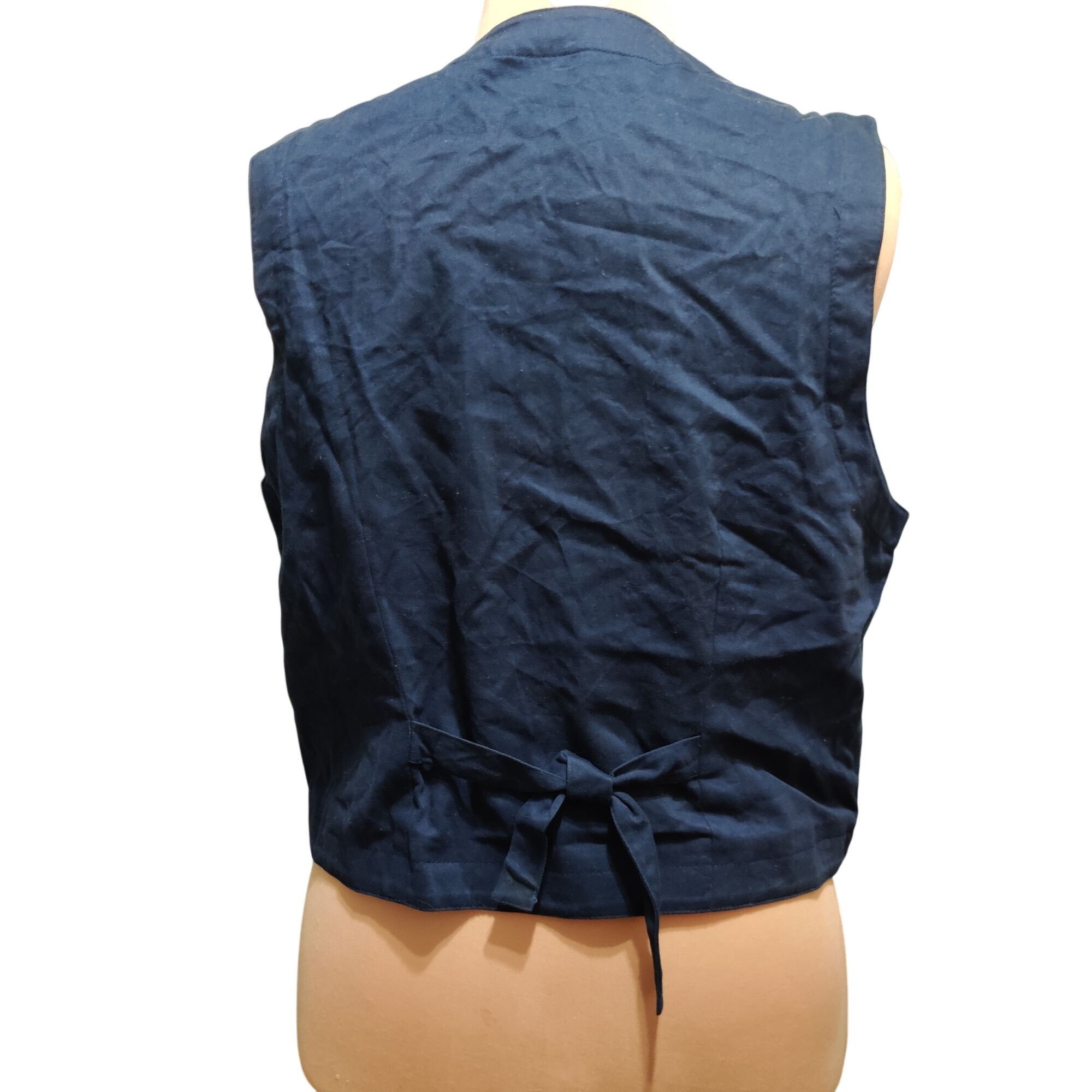 Vintage Karen Scott L womens vest vintage embroidered snowman denim Size L / US 10 / IT 46 - 7 Thumbnail