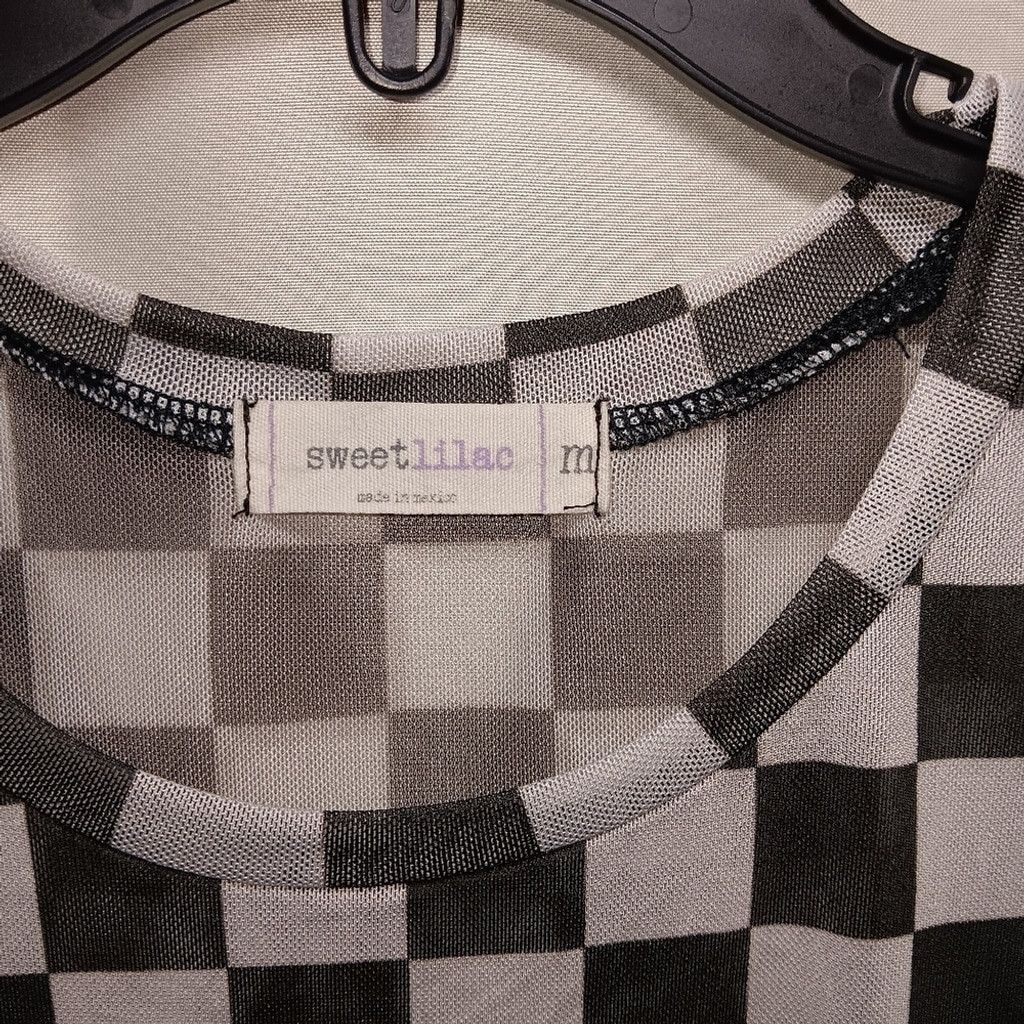 Other SweetLilac, black/white checkered shirt, ladies xs, euc Size XS / US 0-2 / IT 36-38 - 7 Thumbnail