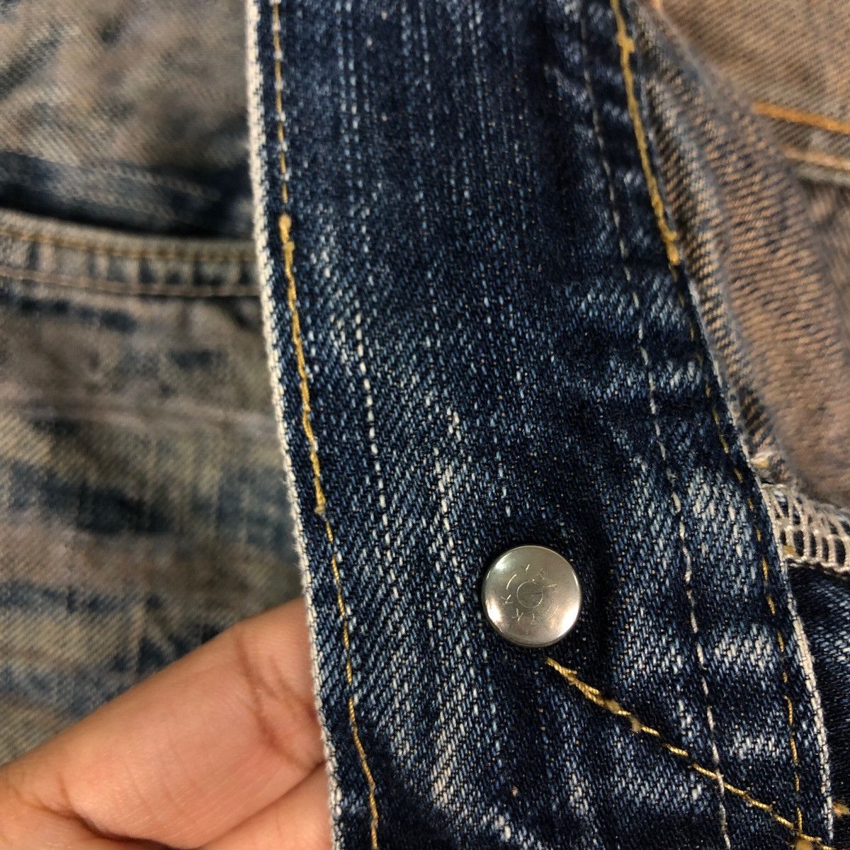 Japanese Brand 🔥Rusty Holes Punk Denim Biker Denim Craft Japan Made Size US 34 / EU 50 - 19 Thumbnail