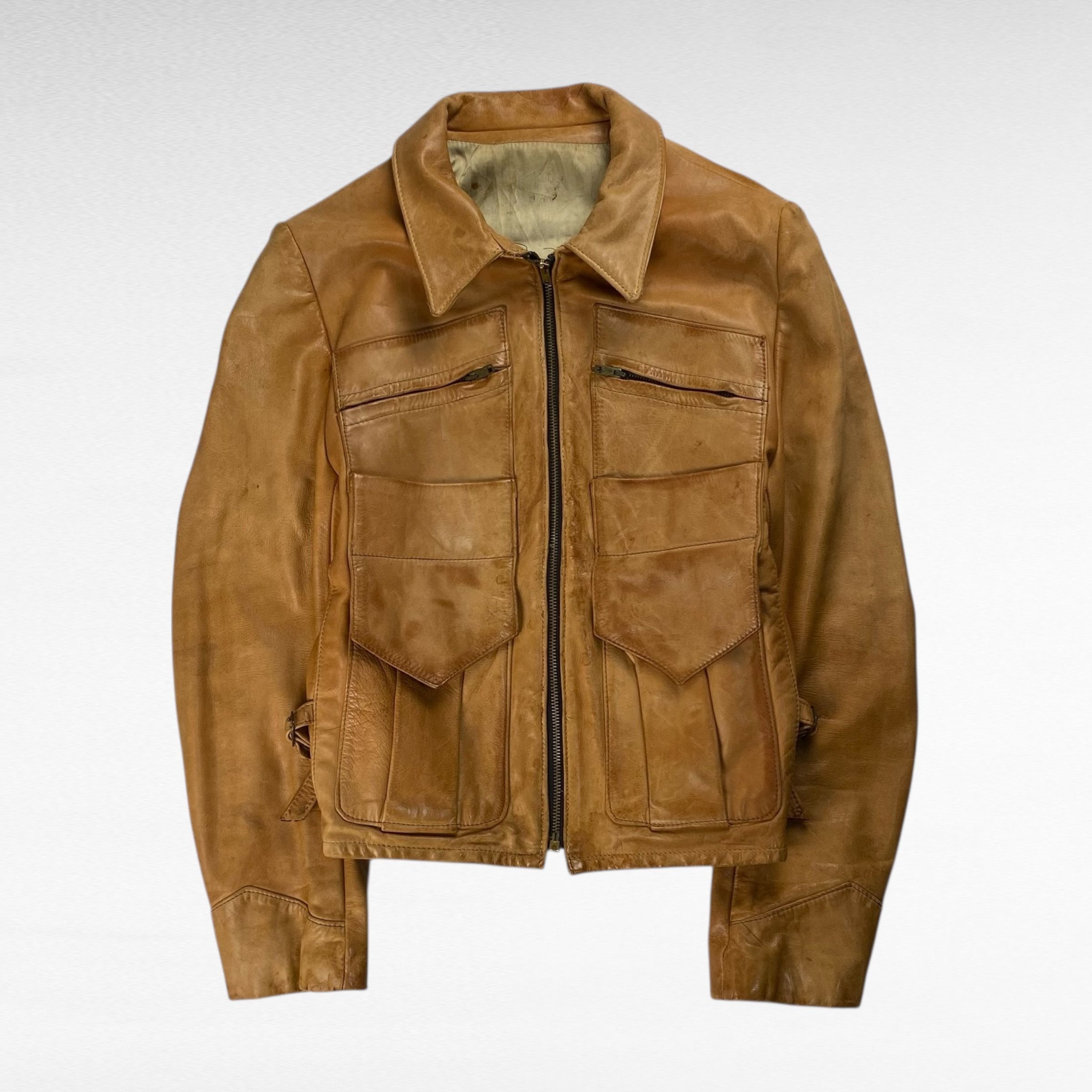 Vintage unknown Leather Jacket Brown Size S Size US S / EU 44-46 / 1 - 1 Thumbnail