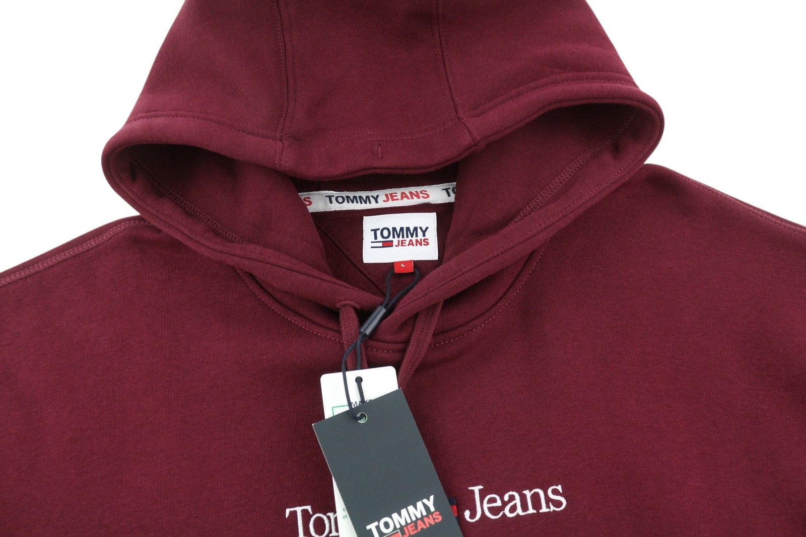 Tommy Hilfiger REQ LINEAR L Burgundy Kangaroo Pocket Pullover Top 85173 Size US L / EU 52-54 / 3 - 4 Thumbnail