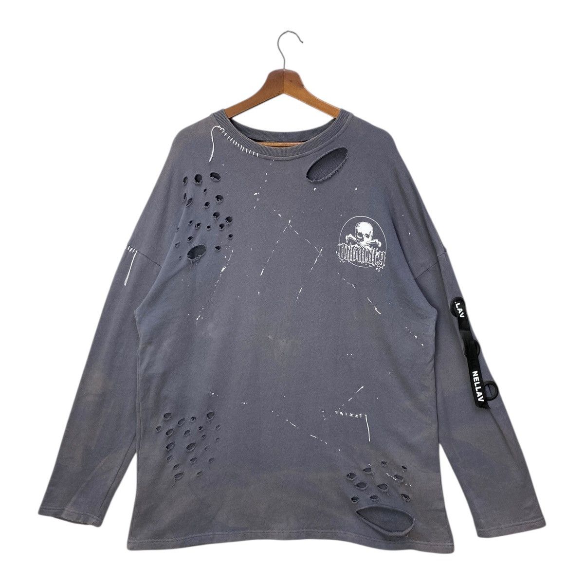 Japanese Brand Tide Card Log Distressed Sweatshirt Sun Faded Size XXL Size US XXL / EU 58 / 5 - 1 Thumbnail