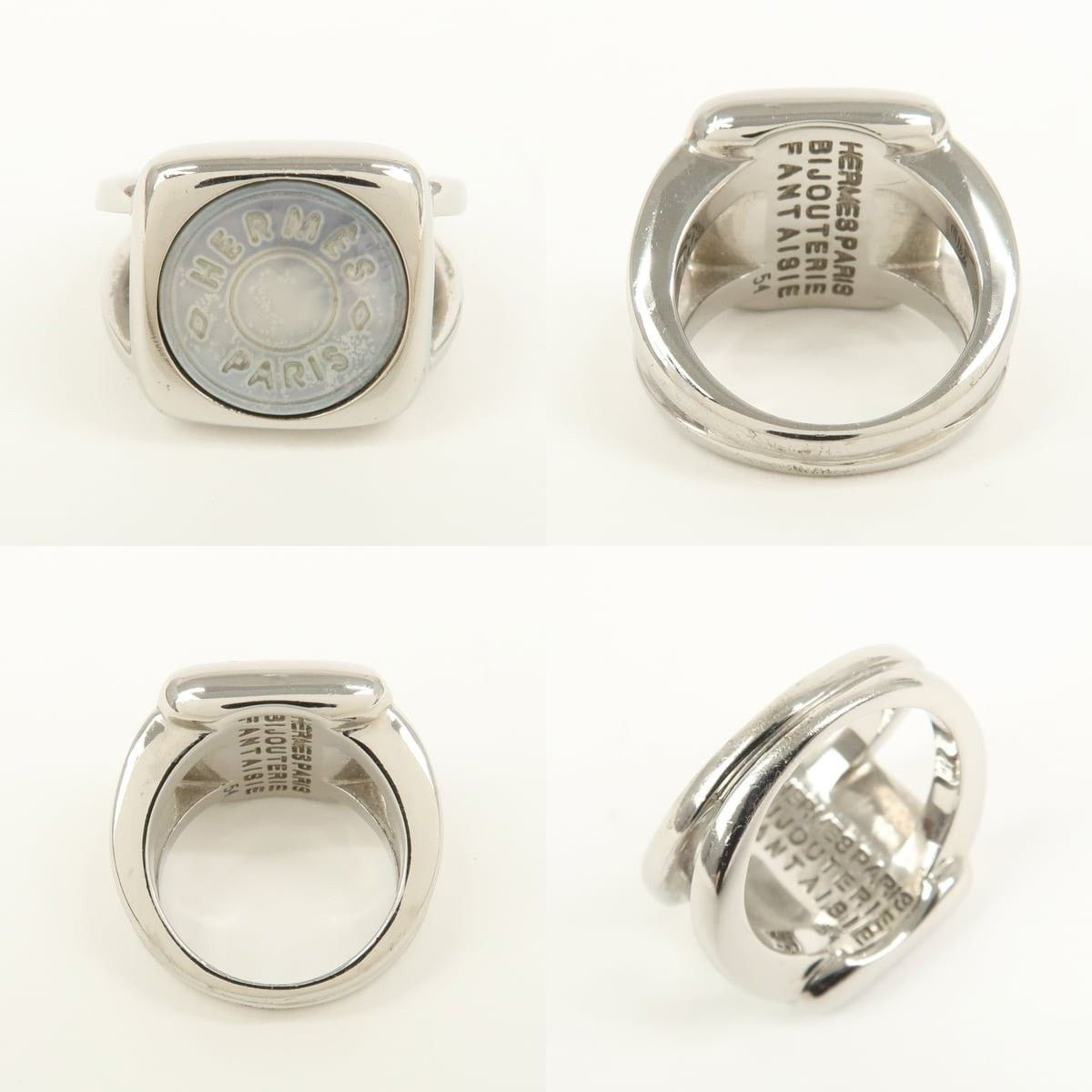 Hermes Hermes Sellier Shell Sterling Silver Ring Size ONE SIZE - 3 Thumbnail