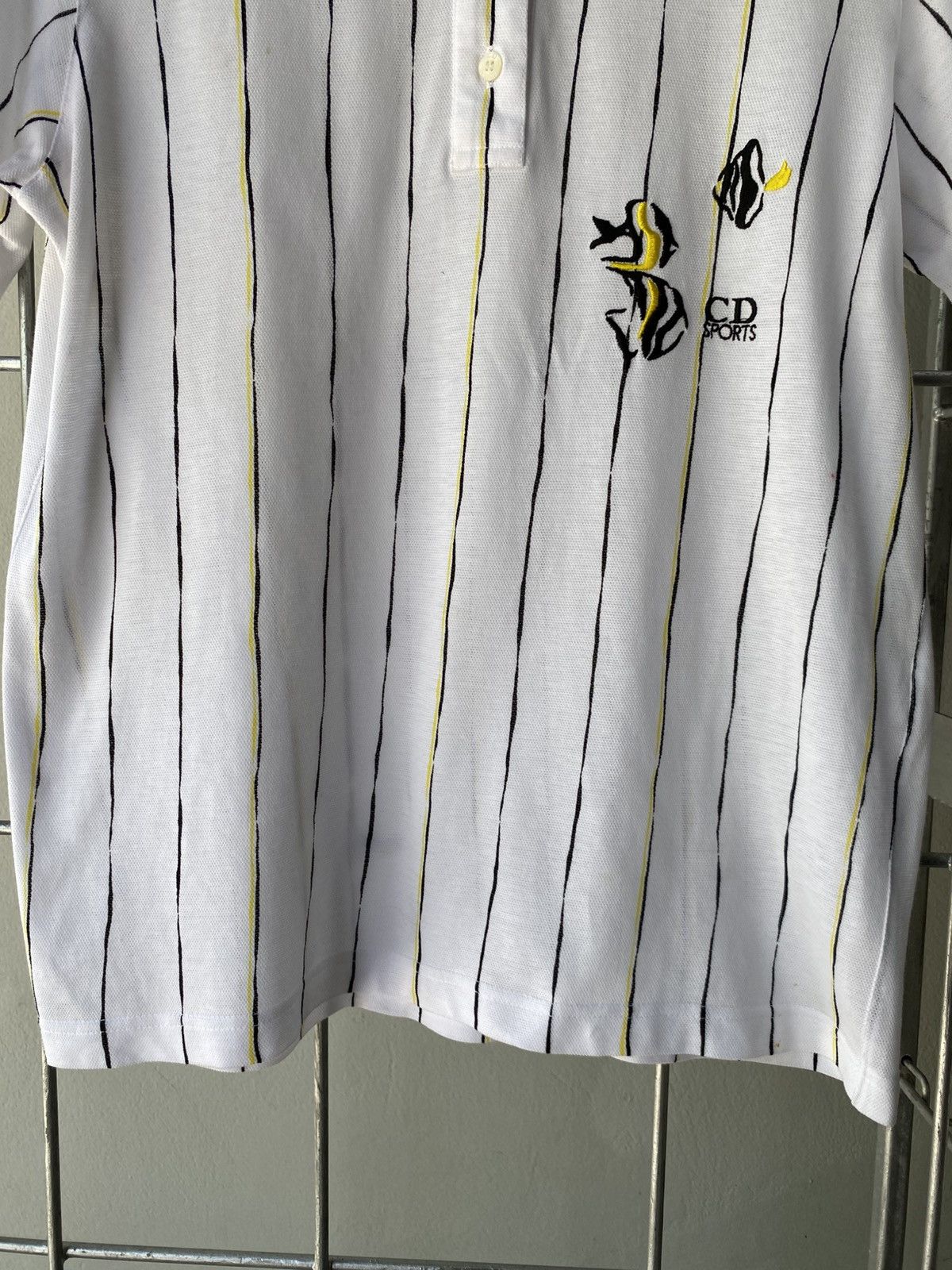 Dior Christian Dior stripped white polo shirt with embroidery Size ONE SIZE - 5 Thumbnail