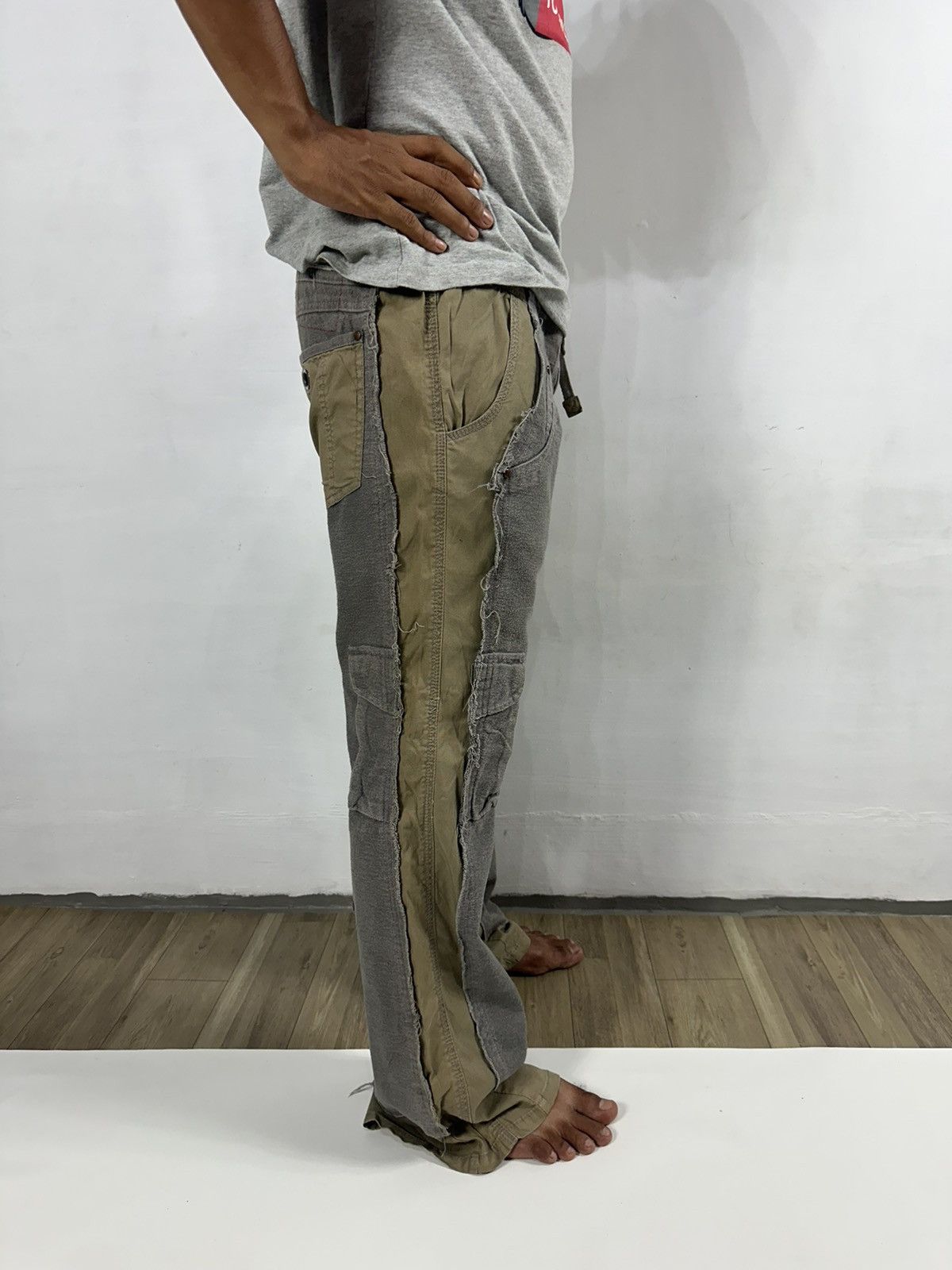 Japanese Brand Toughjeansmith Nice hybrid Pants low rise drawstring waist Size US 29 - 19 Thumbnail