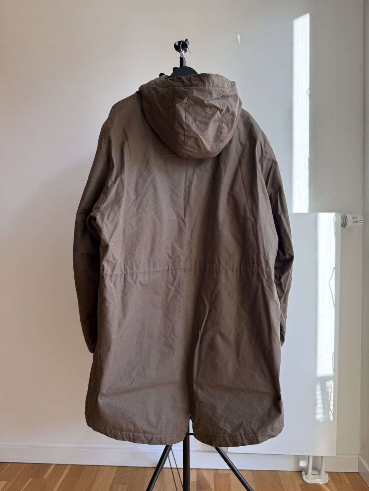 HANSEN Garments Hansen waxed cotton hooded parka with wool lining - size XL Size US XL / EU 56 / 4 - 9 Thumbnail