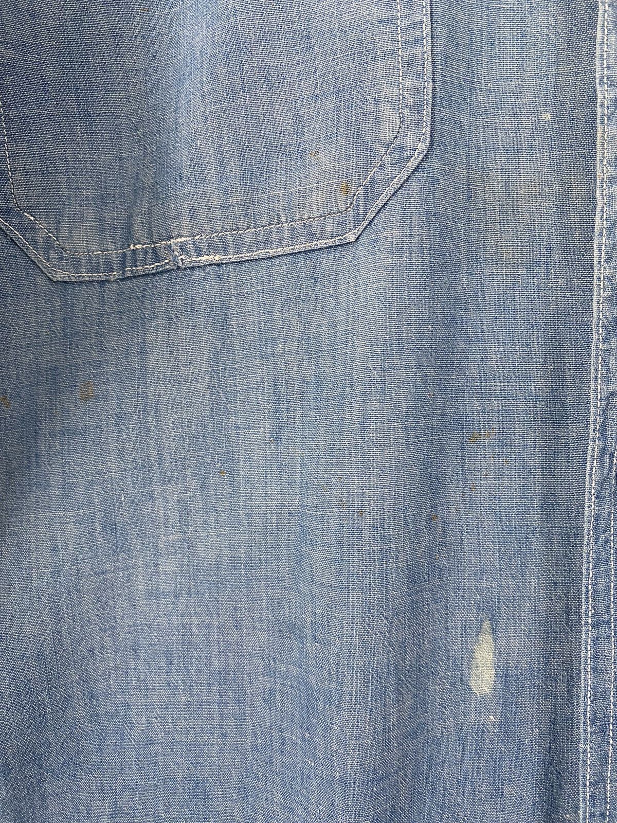 Vintage Vintage 1940's WW2 US Navy Chambray Button Up Work Shirt Size US L / EU 52-54 / 3 - 11 Thumbnail
