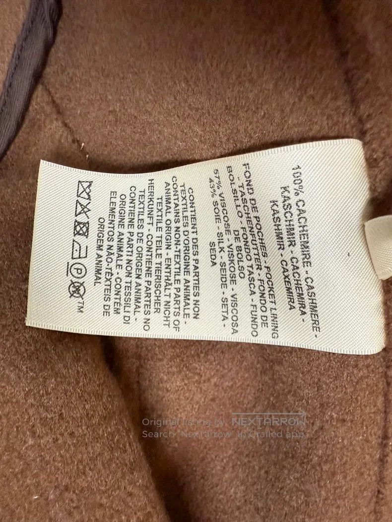 Hermes Hermes Cashmere Coat, Dark Brown, 100% Cashmere, Equestria Size S / US 4 / IT 40 - 6 Thumbnail