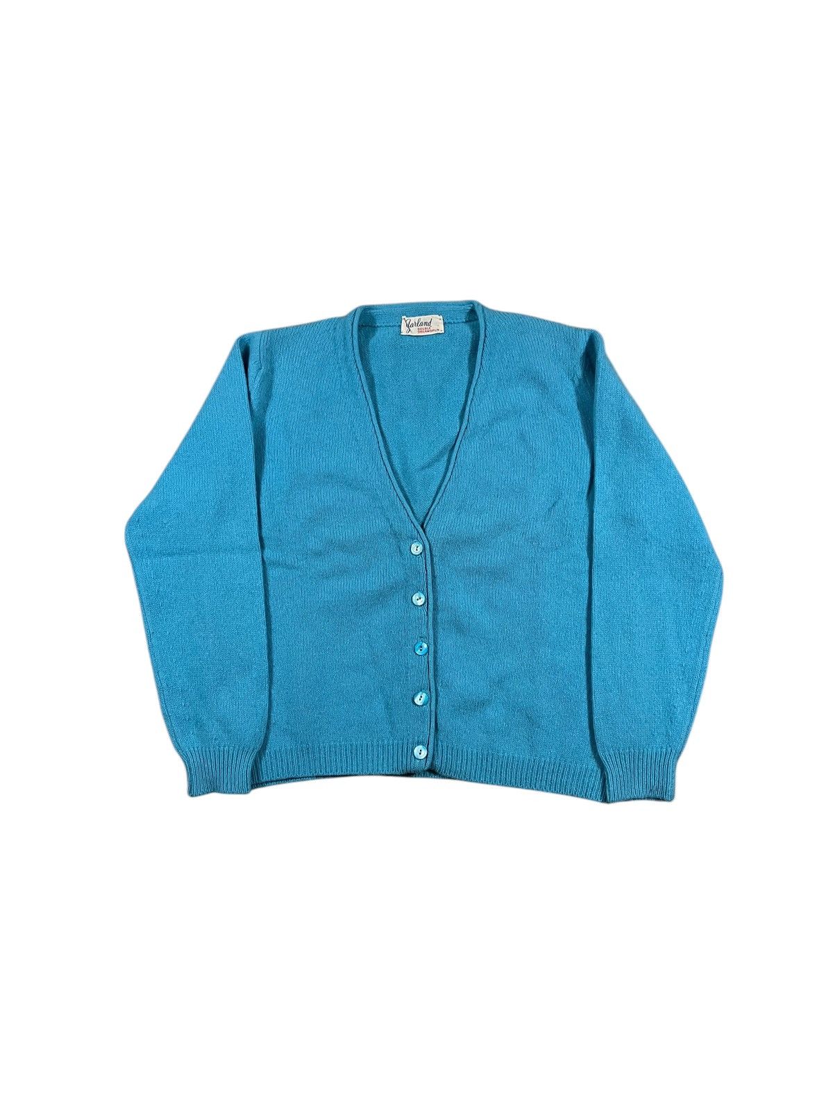 Vintage Vintage 50s Blue Wool Cardigan Sweater Size M / US 6-8 / IT 42-44 - 1 Thumbnail